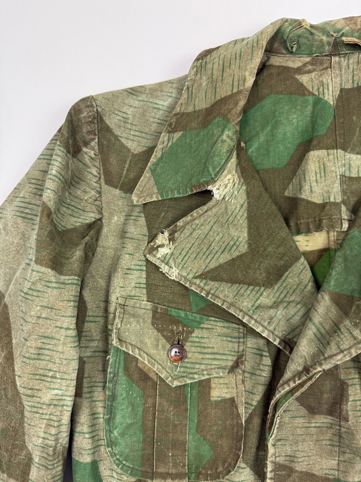 Vintage 40s 50s WW2 German Splinter Camo Heer Cyclist Rider Jacket Size US S / EU 44-46 / 1 - 5 Thumbnail