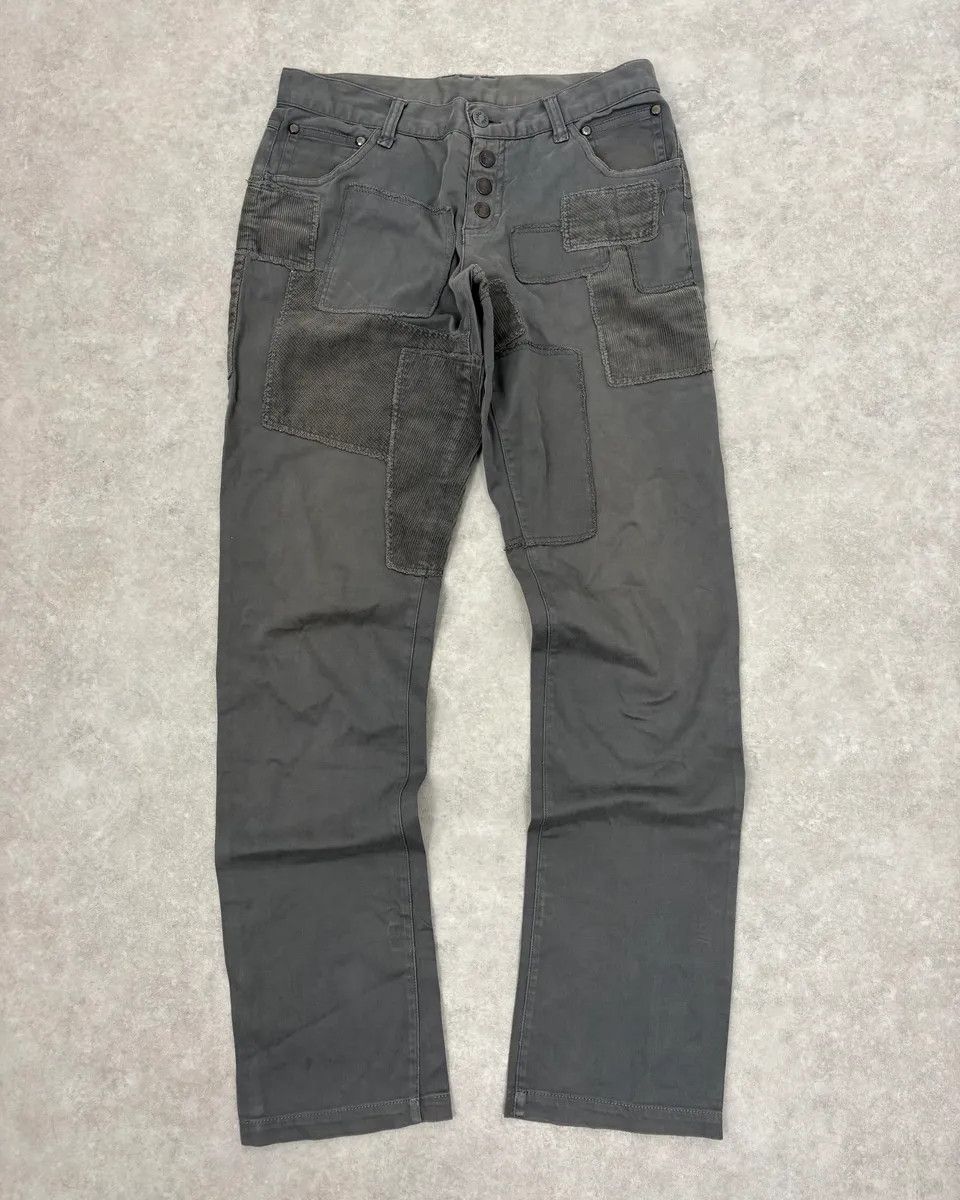 Dolce & Gabbana AW2011 Dolce & Gabbana Grey Patchwork Slim Pants Size US 28 / EU 44 - 1 Thumbnail