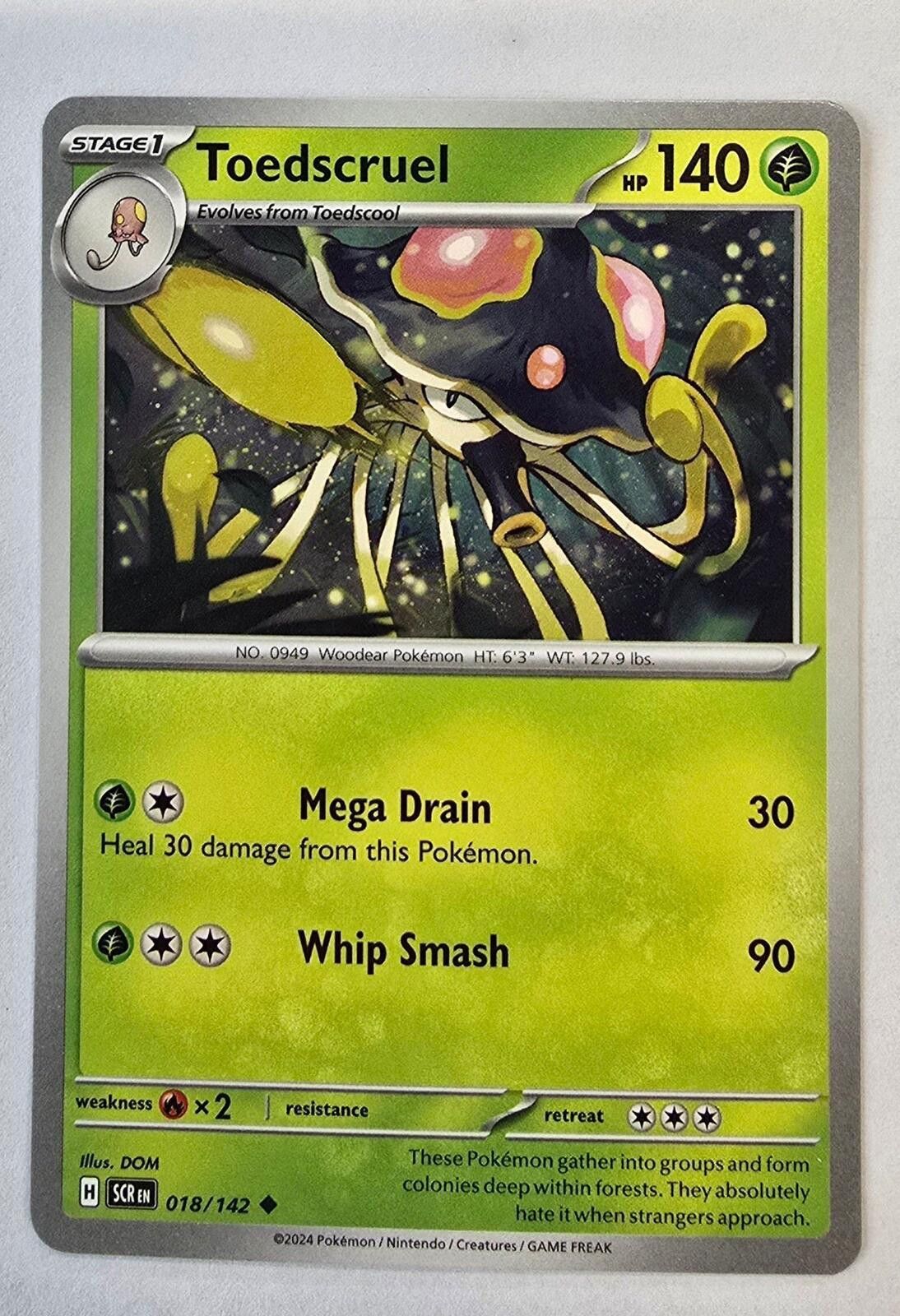 Pokemon Toedscruel (018/142) from Stellar Crown Size ONE SIZE - 1 Thumbnail