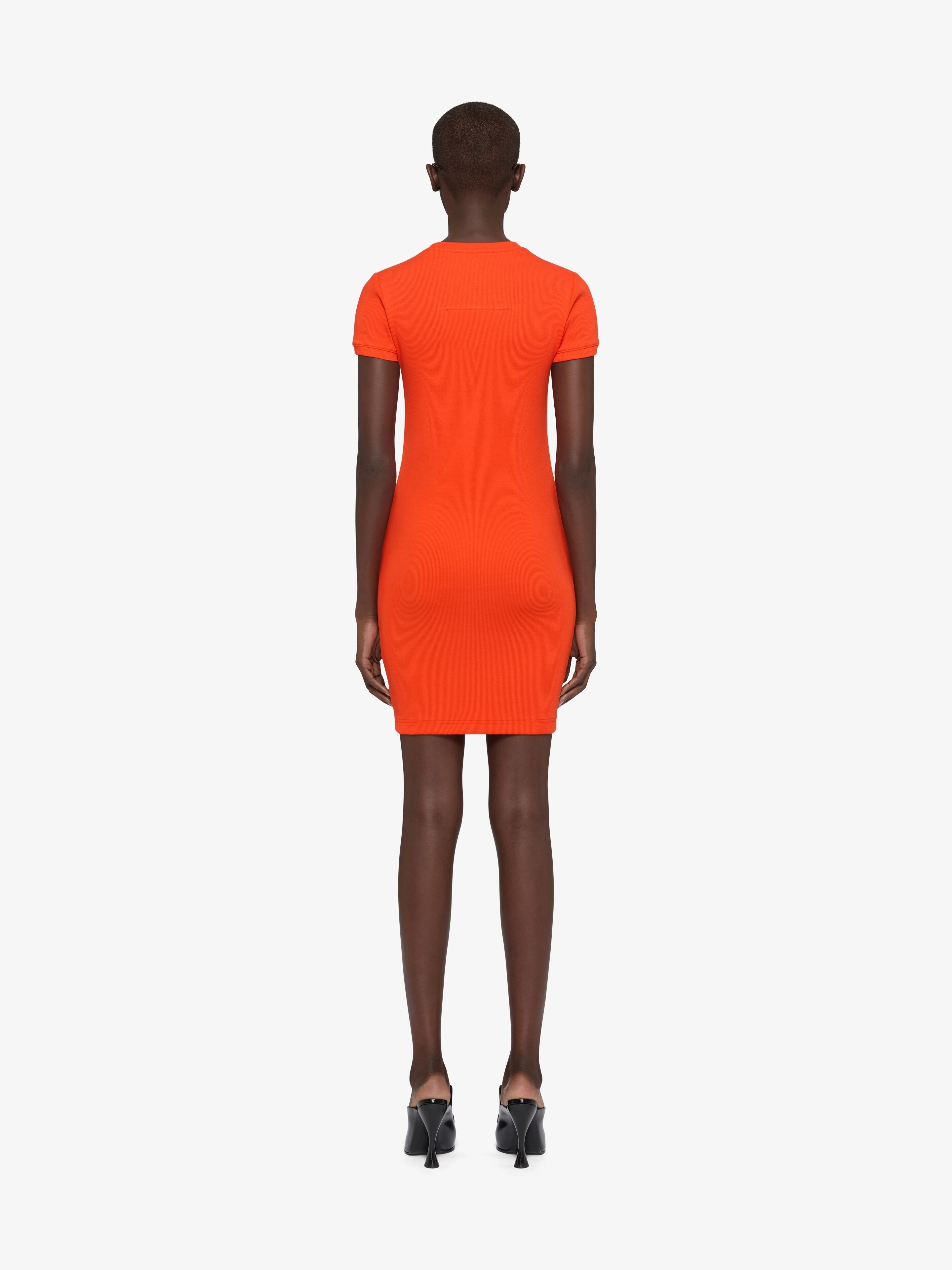 Givenchy o1w1db10825 4G Short Sleeves Rib Tank Dress in Orange Size S / US 4 / IT 40 - 3 Thumbnail