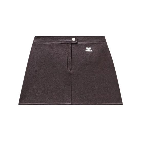 スカート COURREGES Women Mid Skirts PERCJU001VY0014 9999 Black REEDITION VINYL MINI SKIRT - courrèges