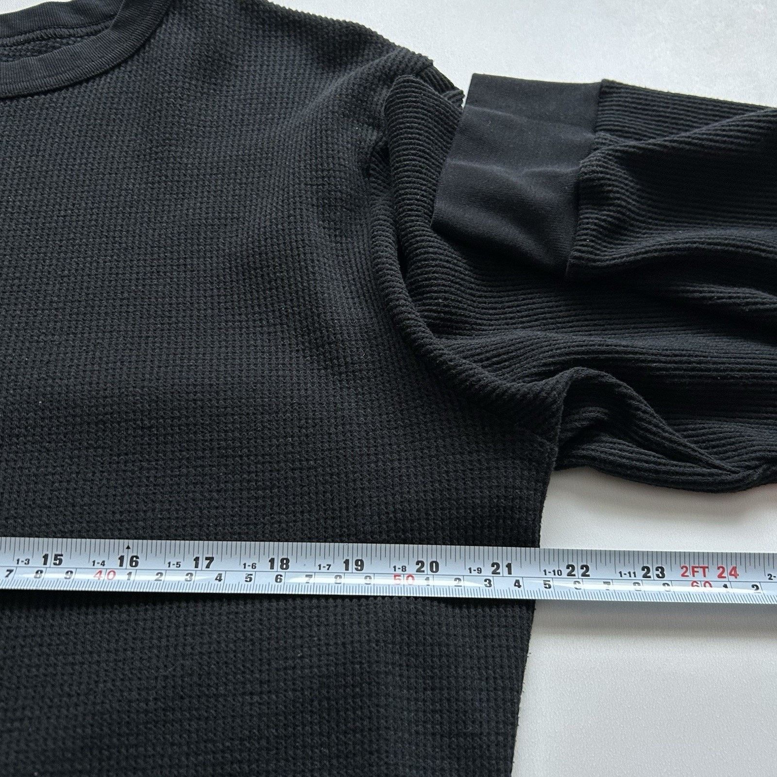 Vintage Vintage Black Thermal Long Sleeve Shirt XL Waffle Knit Faded Size US XL / EU 56 / 4 - 5 Thumbnail