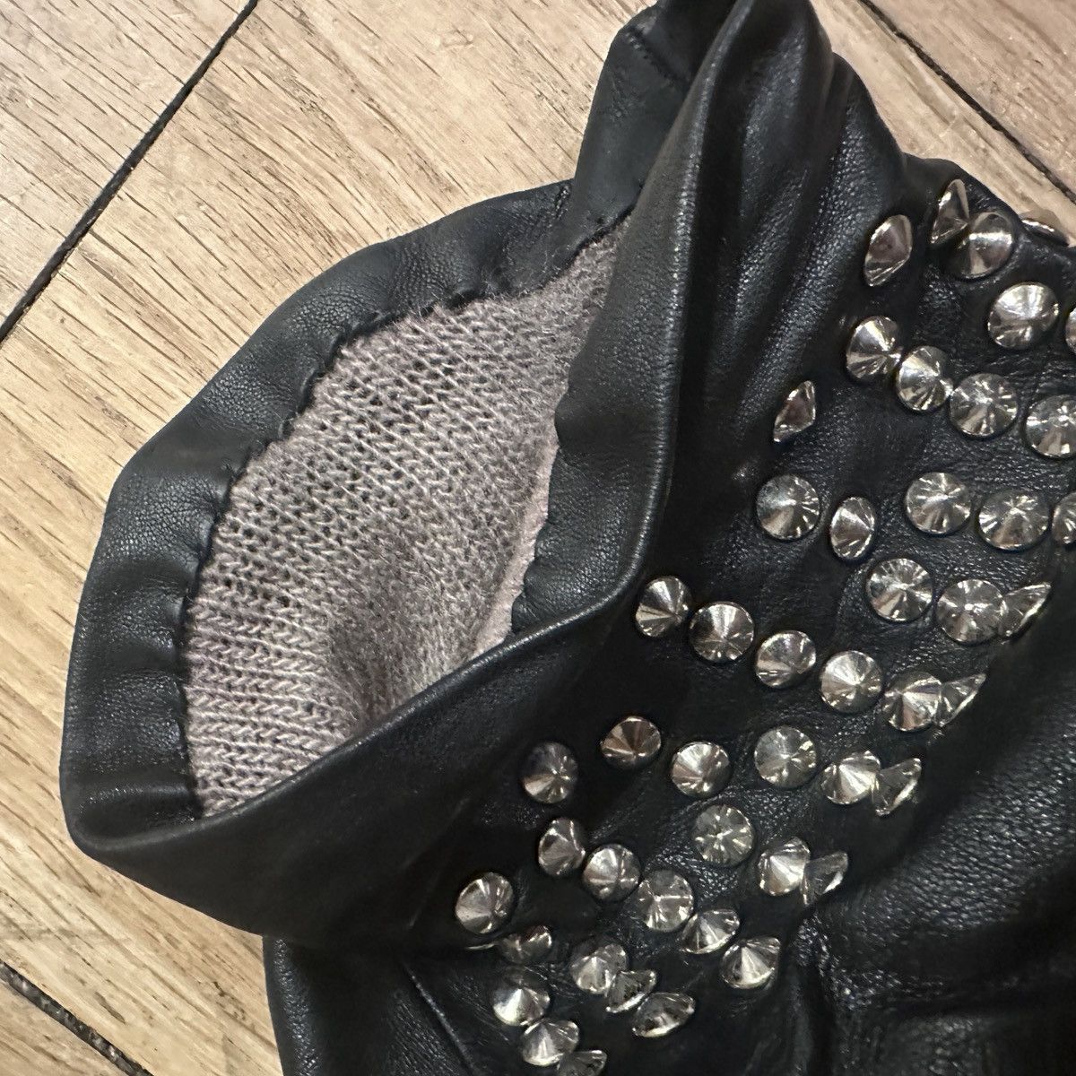 Japanese Brand × KMRii Leather Studded Gloves Size ONE SIZE - 4 Thumbnail