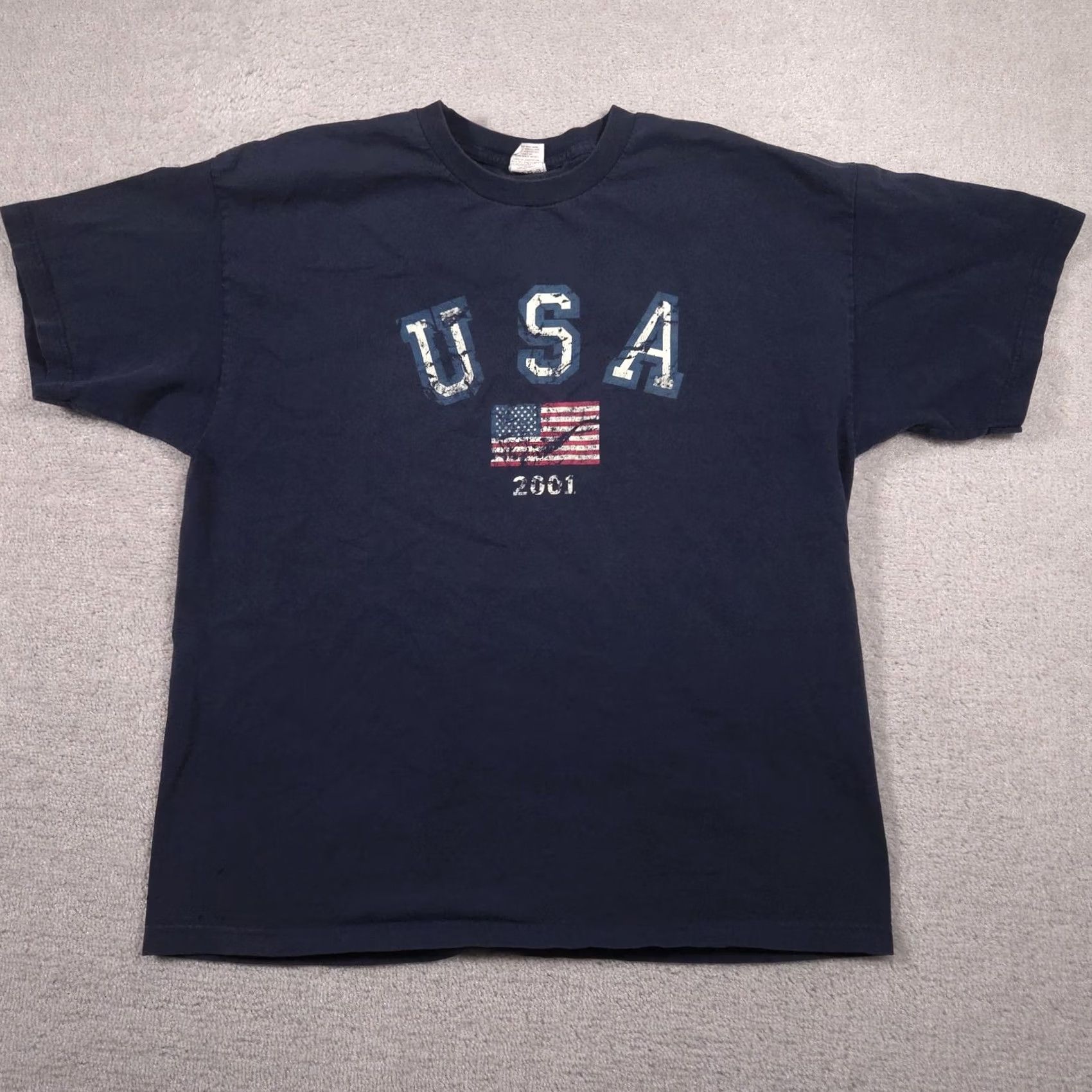 Vintage VINTAGE Arizona Jean Co Shirt Mens XL Blue USA Flag 2001 Patriotic Graphic Tee Size US XL / EU 56 / 4 - 2 Thumbnail