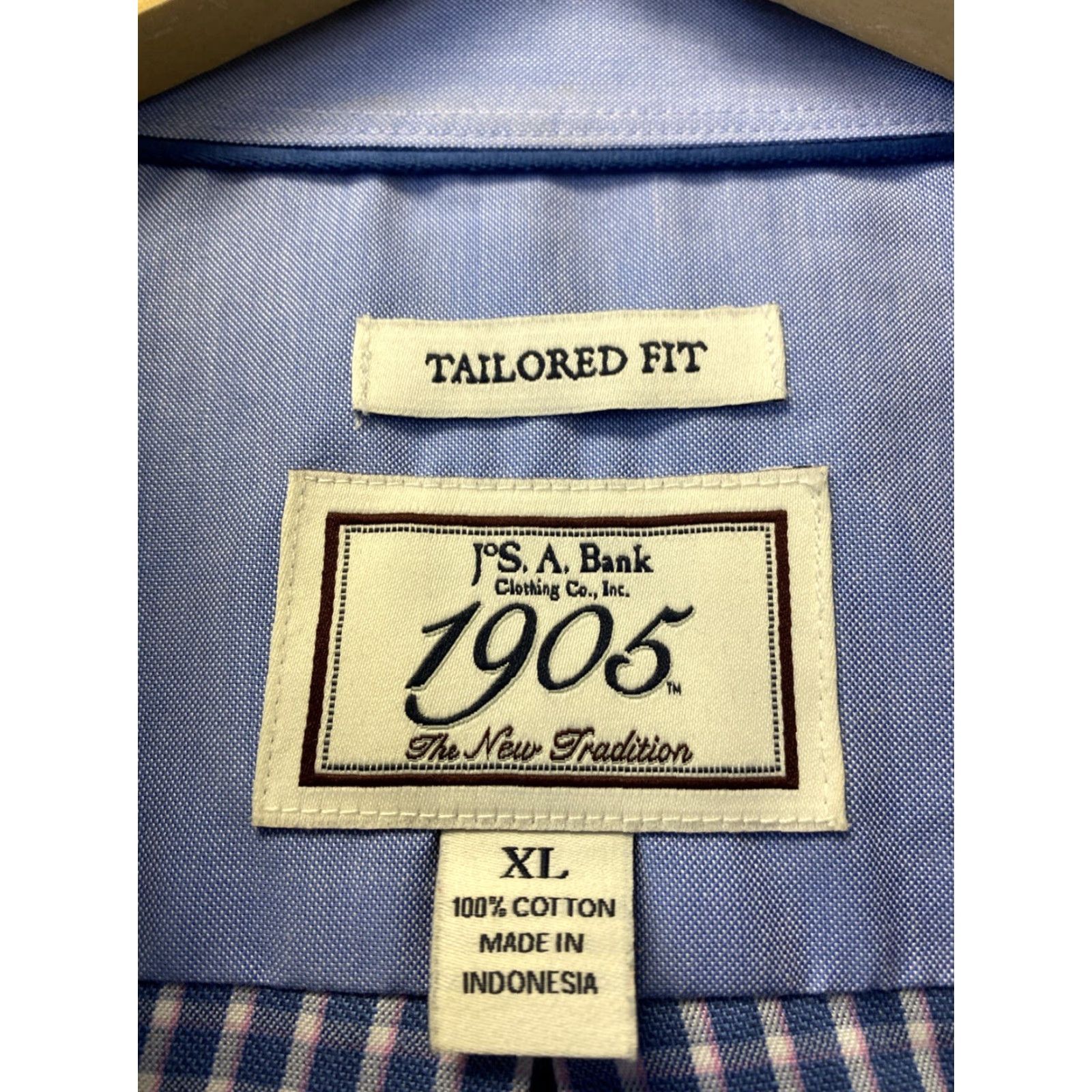 Jos. A. Bank Jos A Bank 1905 Modern Fit Button Up Shirt Men L Blue Plaid Cotton /0094 Size US L / EU 52-54 / 3 - 4 Thumbnail