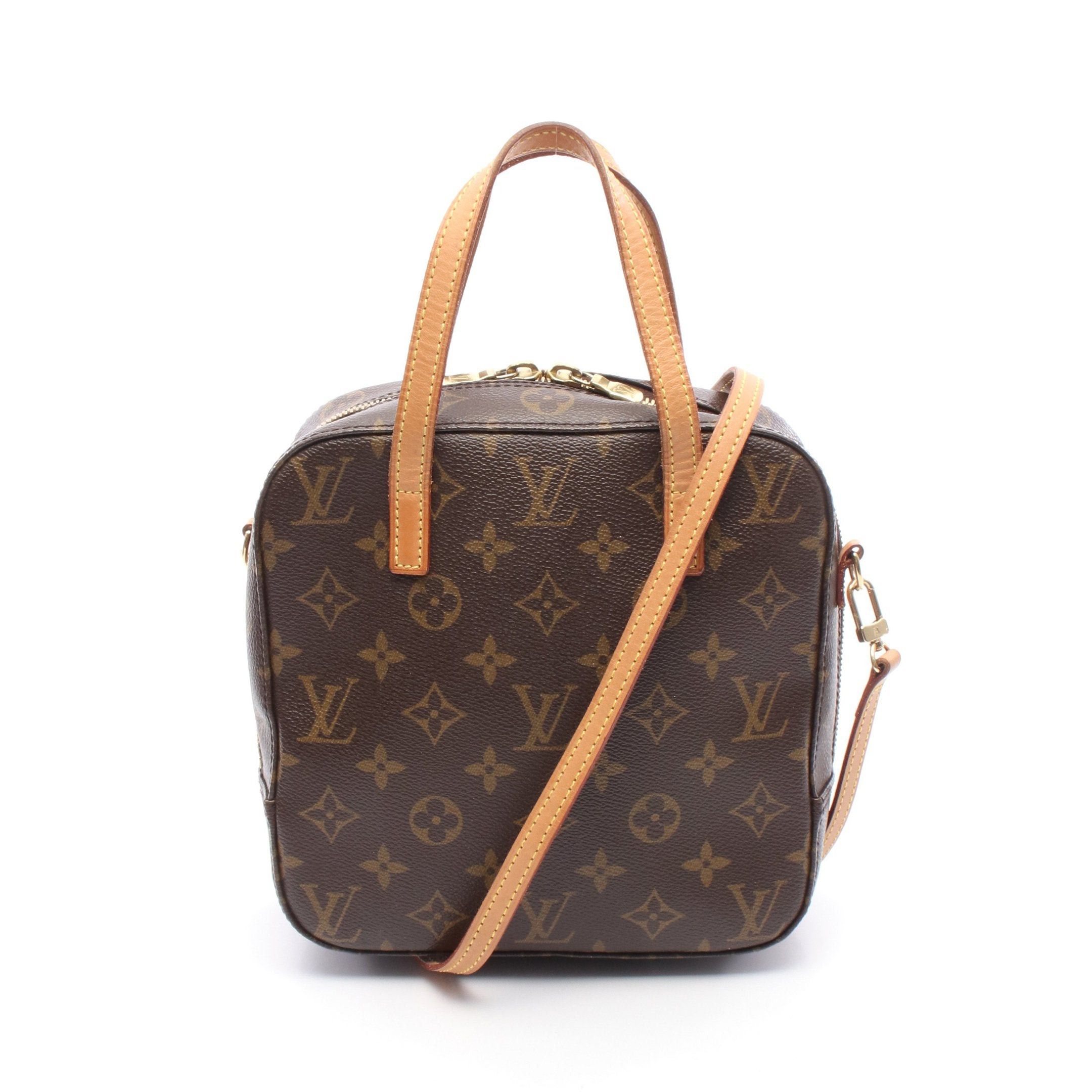 Louis Vuitton Louis Vuitton Spontini Monogram Handbag Leather Brown Size ONE SIZE - 1 Thumbnail