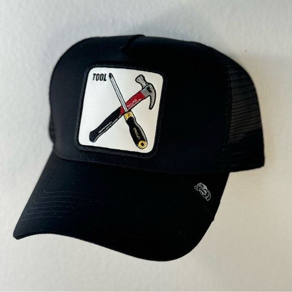 Designer NEW TOOL PATCH BLACK TRUCKER MESH CAP HAT Size ONE SIZE - 1 Thumbnail
