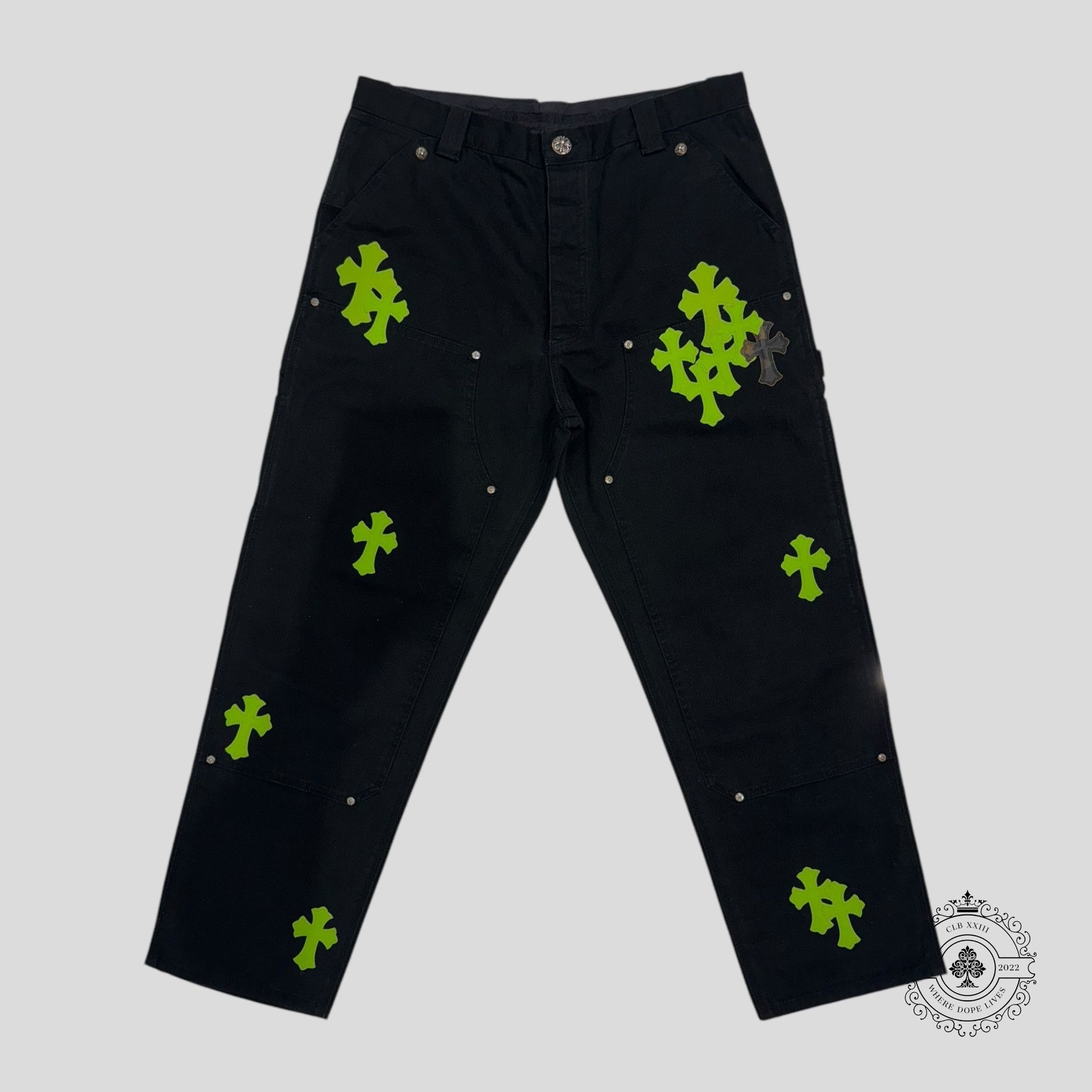 Chrome Hearts Chrome Hearts Pink Cross Patch Carpenter Pants