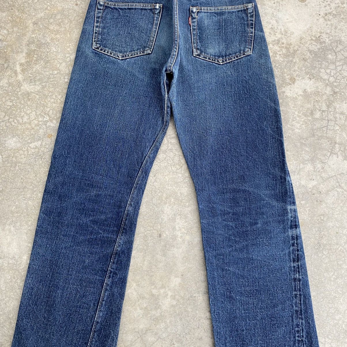 Denime Vintage 90’s Denime Faded Blue Distressed Selvedge Jeans Size US 29 - 12 Thumbnail