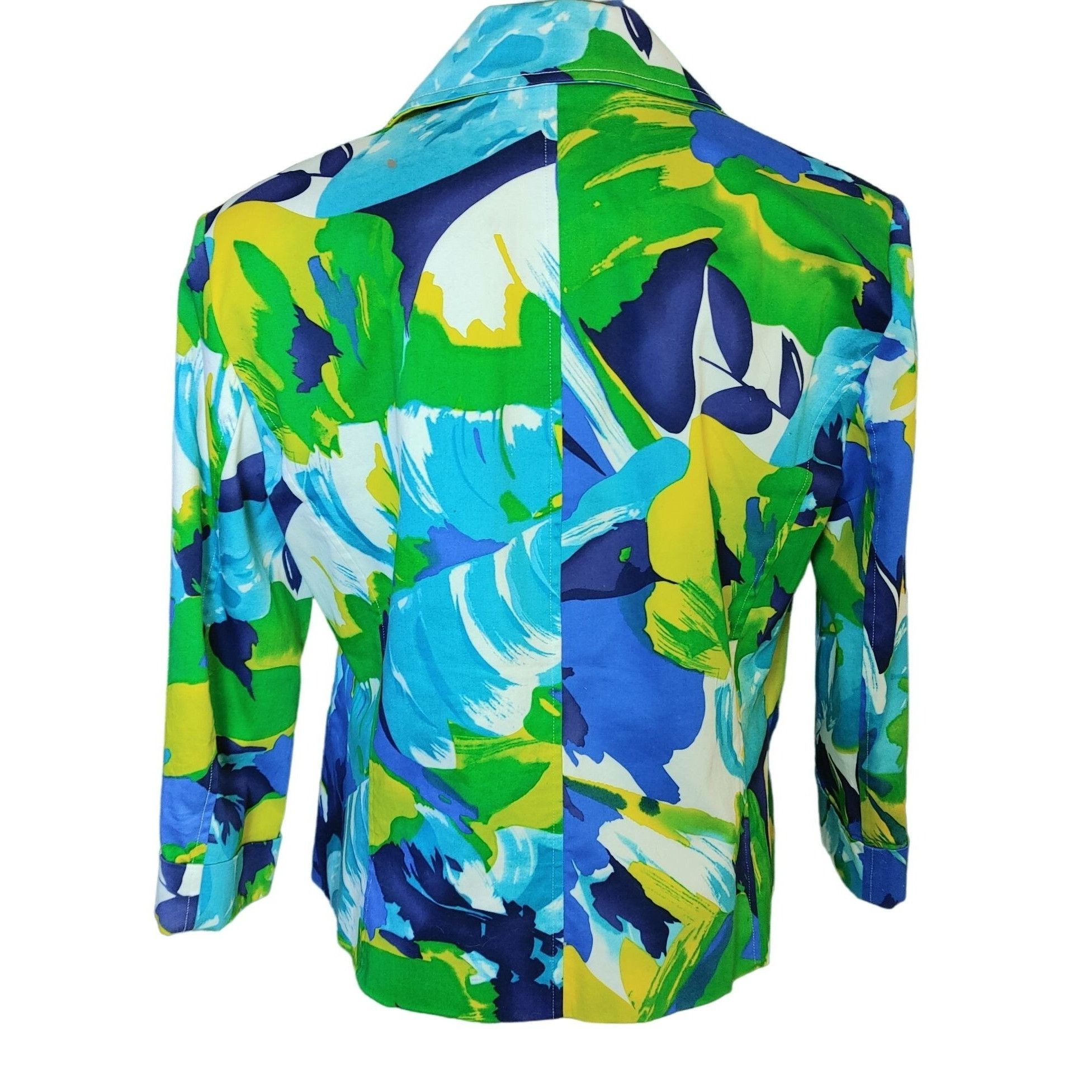 Other PATRICK CHRISTOPHER Womens L Blue Multicolor Topical Floral Size L / US 10 / IT 46 - 2 Thumbnail