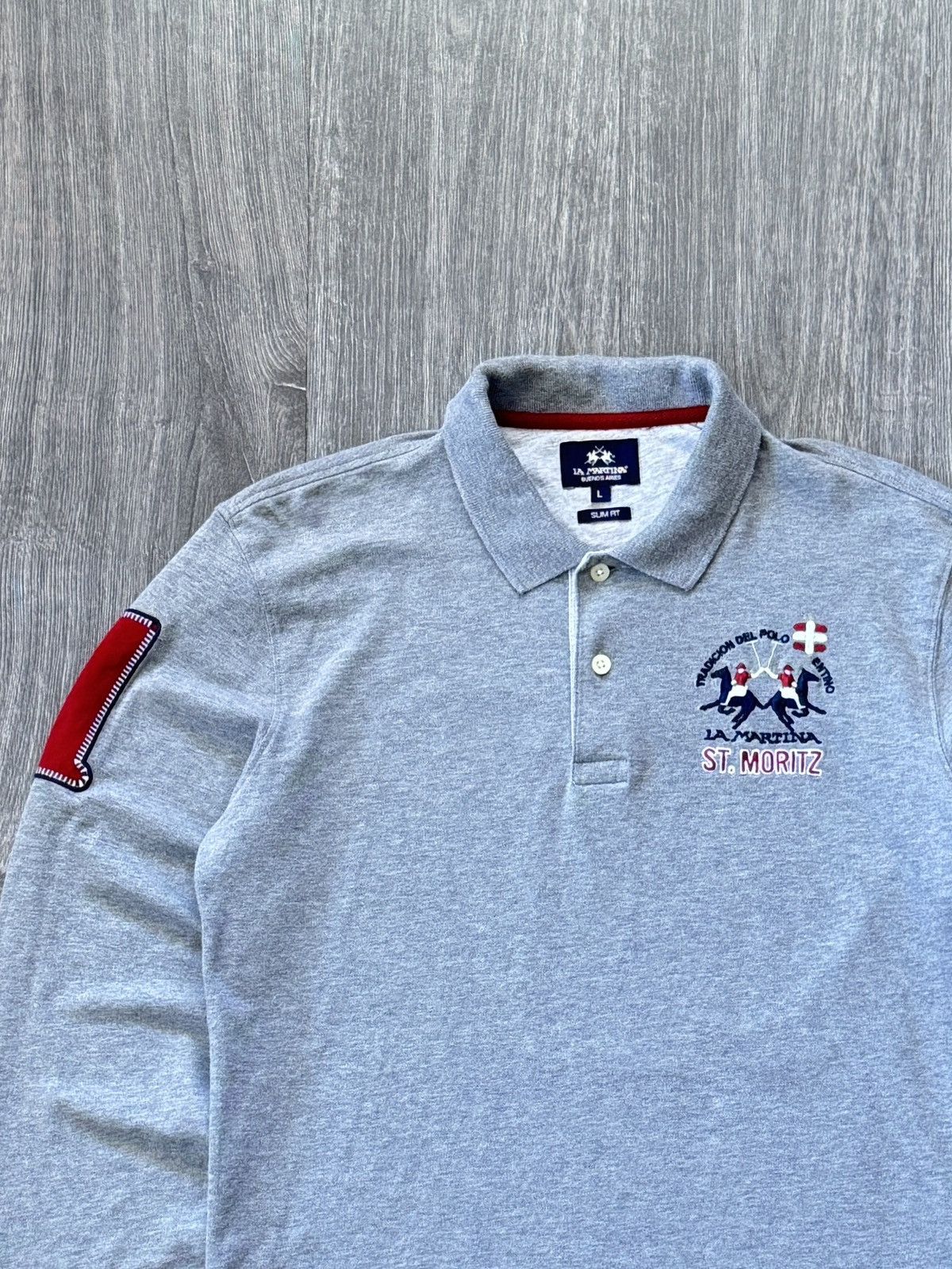 La Martina Vintage La Martina St.Moriz Ralph Lauren Gray Longsleeve Size US L / EU 52-54 / 3 - 2 Thumbnail