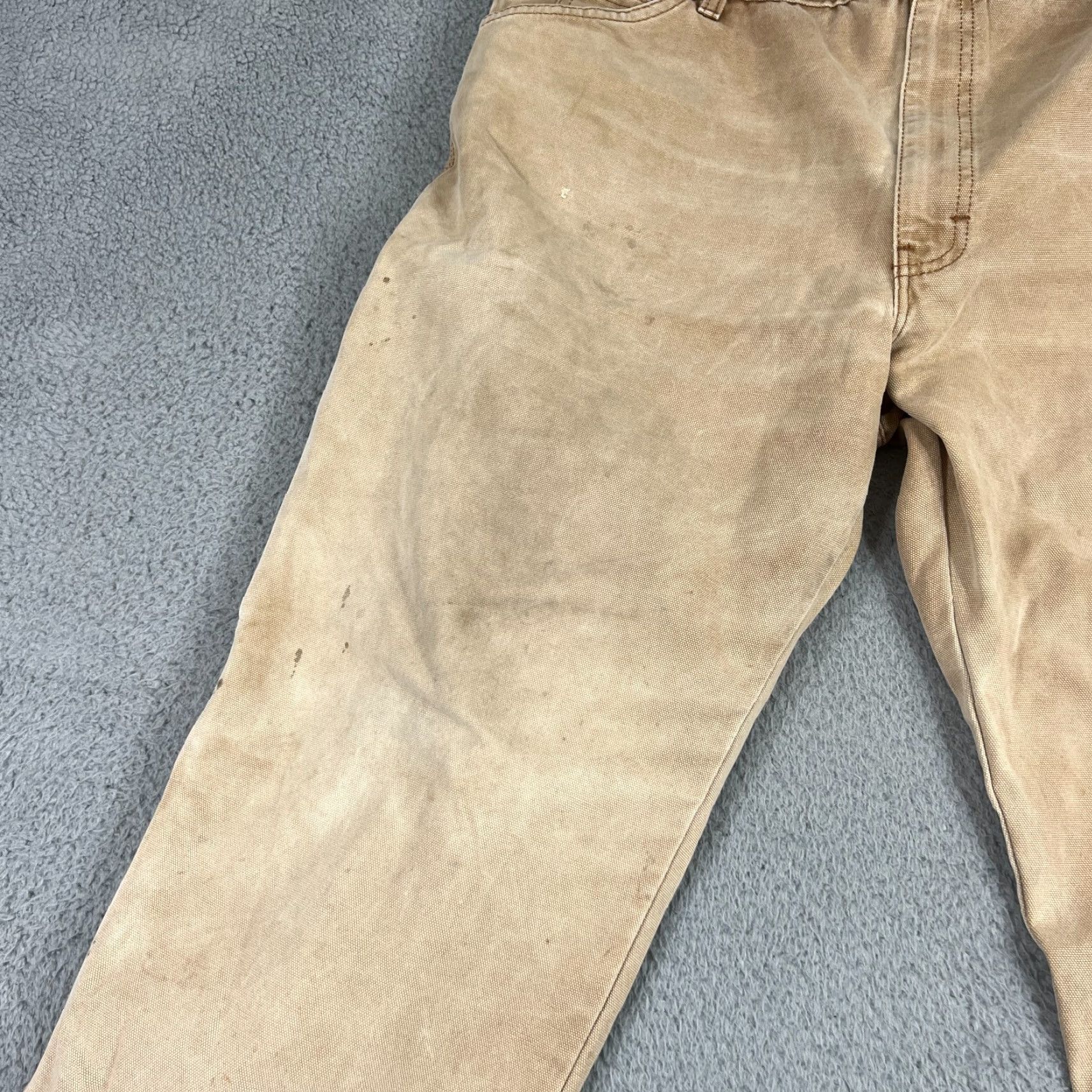 Dickies VINTAGE Dickies Mens Pants 40x30 Beige Workwear Carpenter Straight Canvas Grunge Skater Fall Winter Size US 40 / EU 56 - 5 Thumbnail