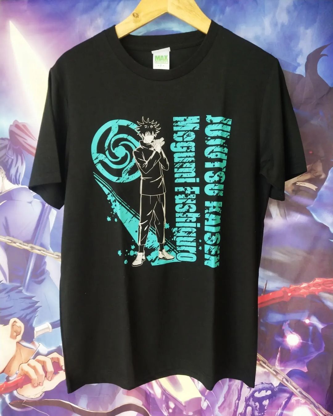 Anime × Japanese Brand Jujutsu Kaisen Megumi Fushiguro Big Print Anime Tees Size US L / EU 52-54 / 3 - 1 Thumbnail