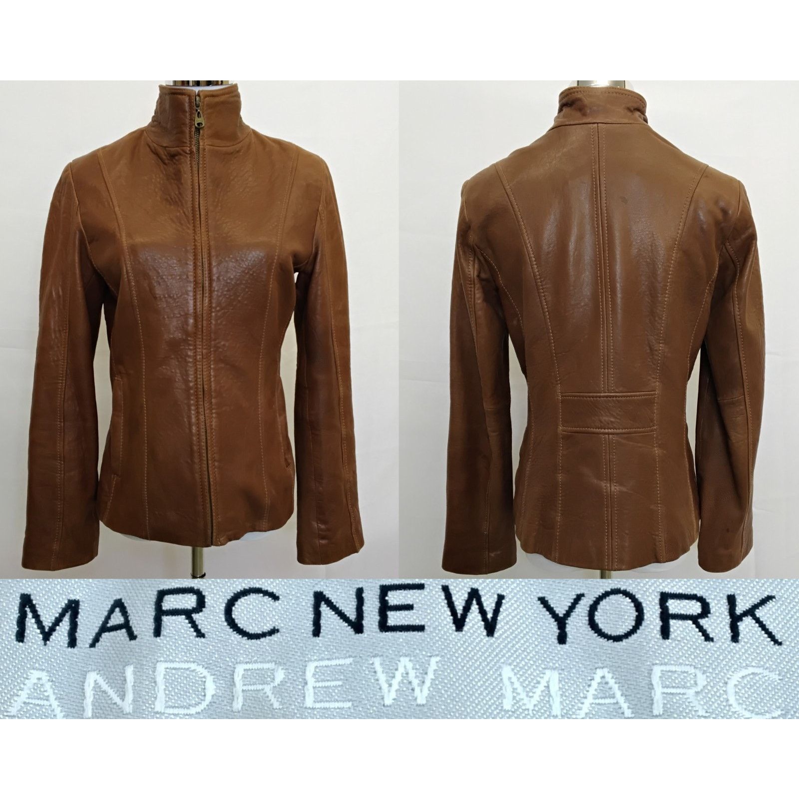 Andrew Marc Andrew Marc New York Lambskin Leather Jacket Women XS Brown Size XS / US 0-2 / IT 36-38 - 1 Thumbnail