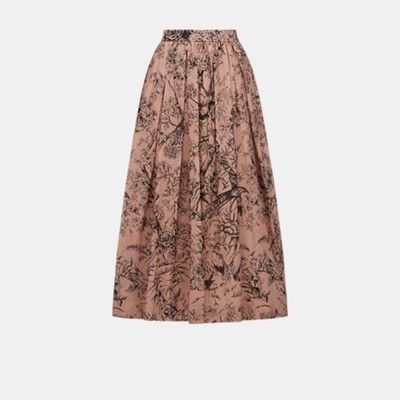 image of Dior O1W1Db10124 Flared Mid Length Skirt In Rose, Women's (Size 26)