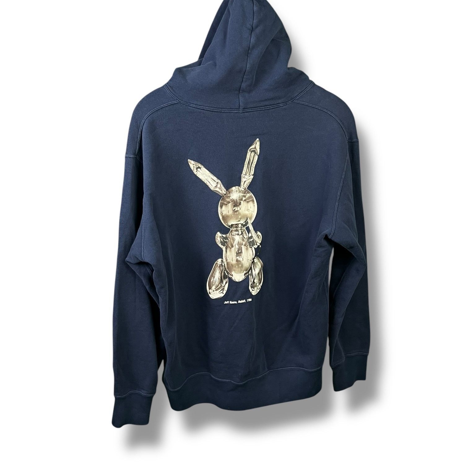 Uniqlo Men's JEFF KOONS x UNIQLO Navy Blue Rabbit Hoodie Size L Size US L / EU 52-54 / 3 - 3 Thumbnail