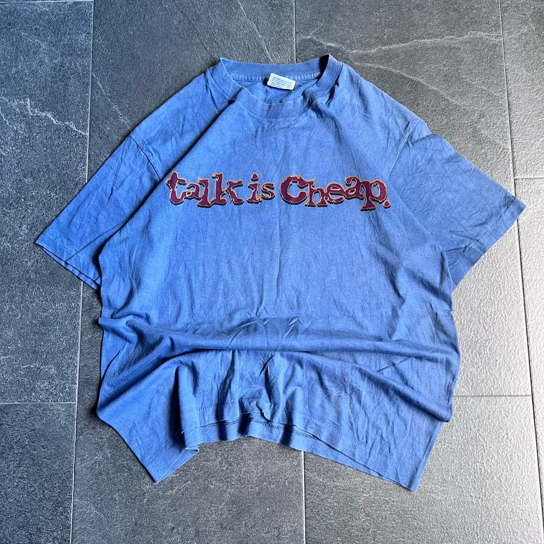Vintage Vintage "Talk is Cheap" 90s Tee Size US L / EU 52-54 / 3 - 1 Thumbnail