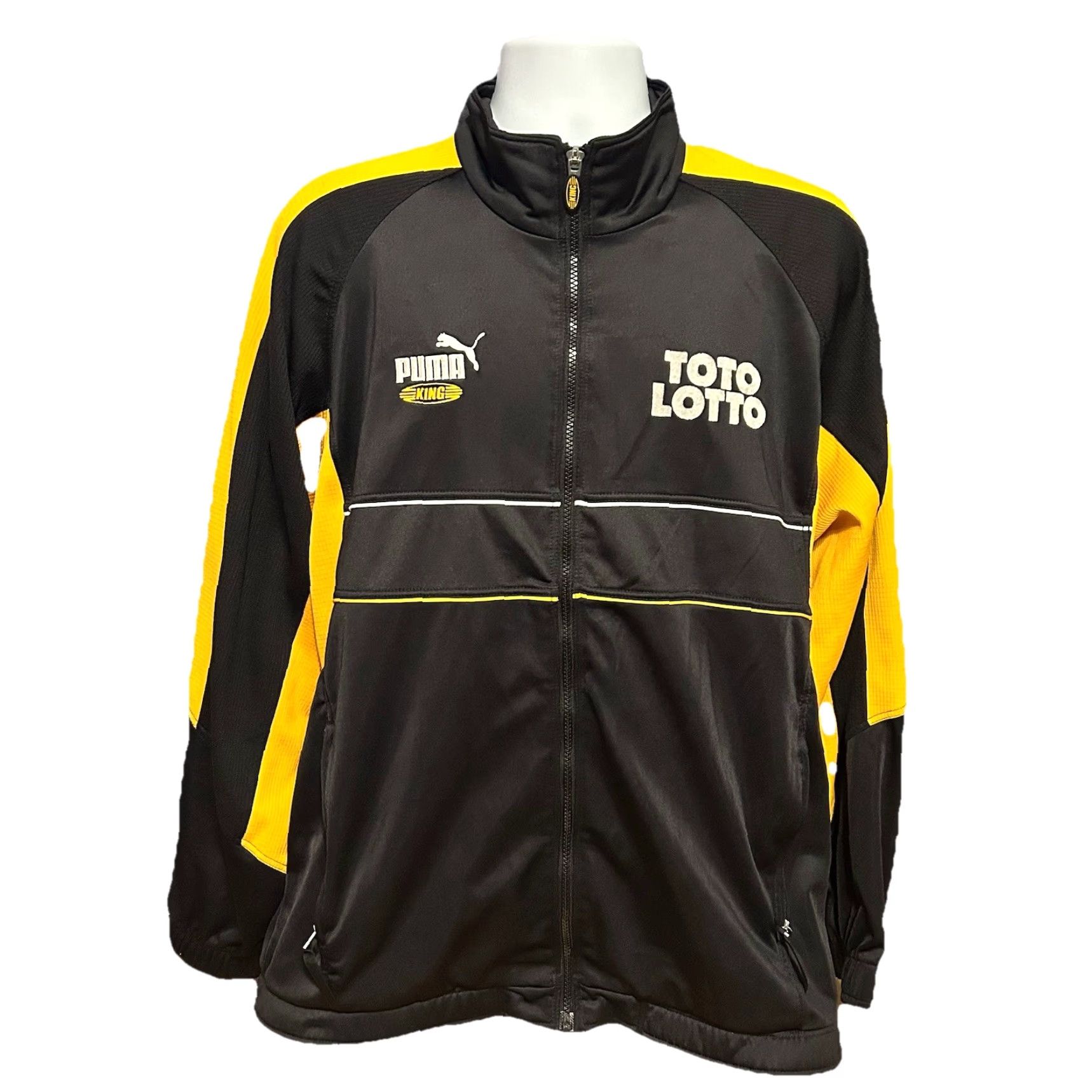 Puma PUMA King Full Zip Jacket Men XL Black Yellow Multicolor Logo Zipper Pocket Front Zip Workwear Outdoor Fall Winter Spring Size US XL / EU 56 / 4 - 4 Thumbnail