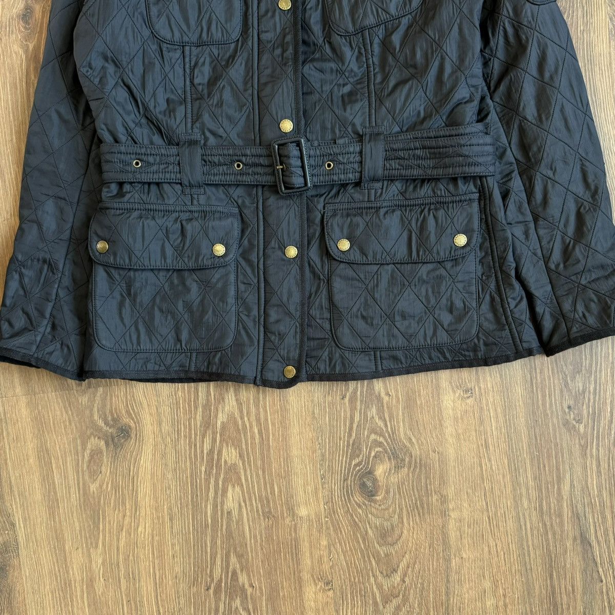 Barbour Barbour International Quilted Belted Jacket Black Women’s Size M / US 6-8 / IT 42-44 - 3 Thumbnail
