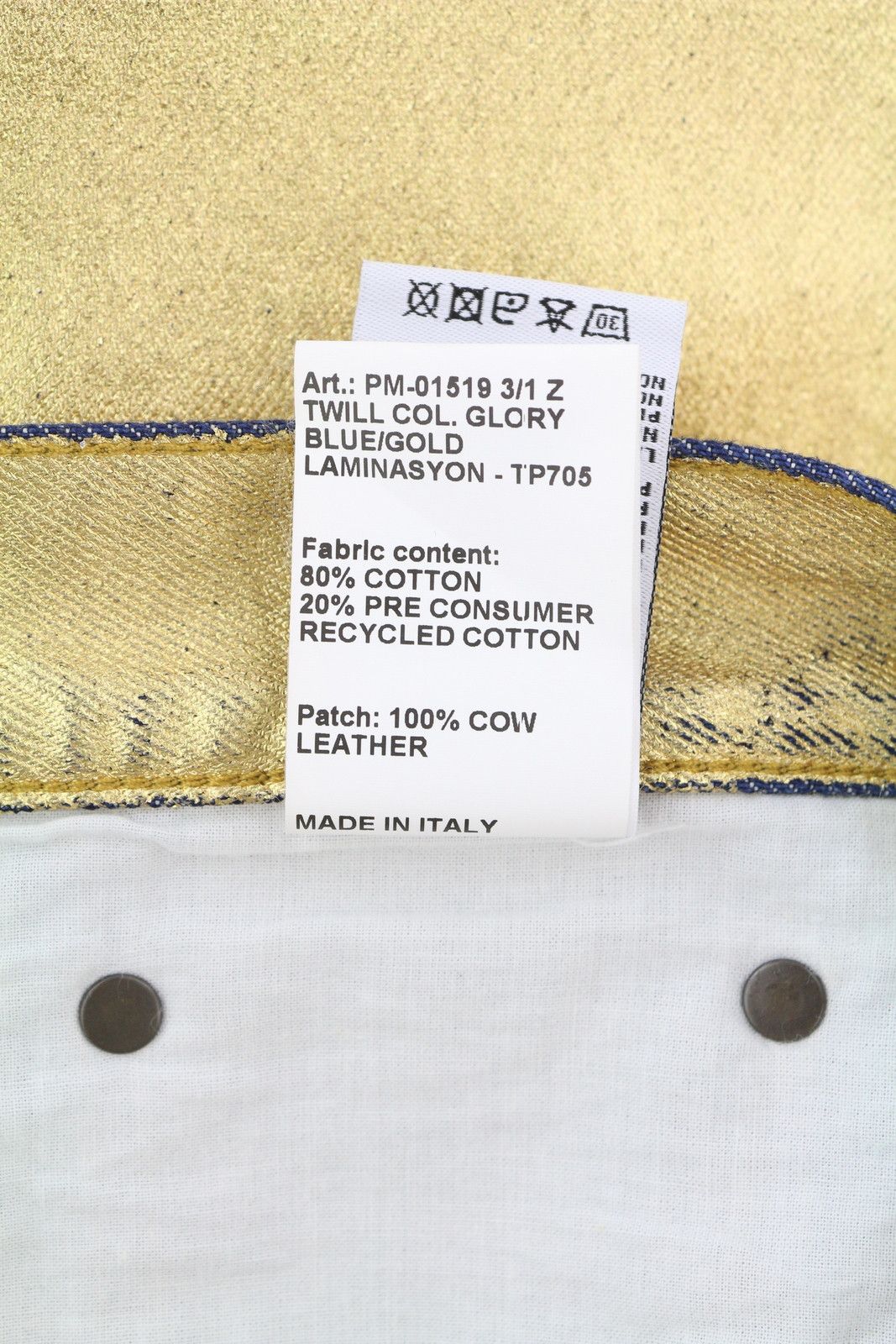 R13 BOYFRIEND 27 Gold Indigo Shiny Straight Zip Denim 86226 Size 27" / US 4 / IT 40 - 10 Thumbnail