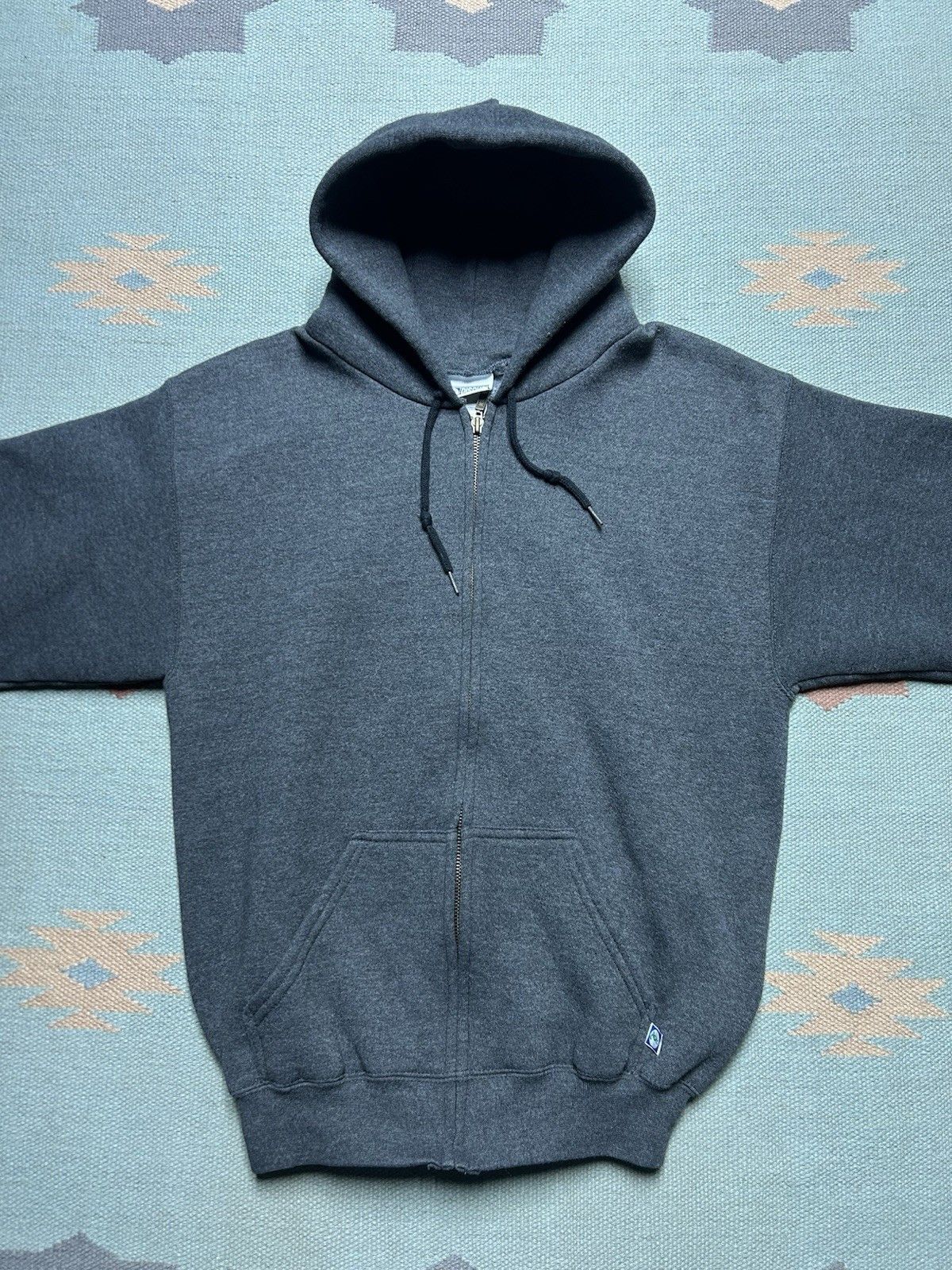 Vintage Vtg discus athletic hoodie zip blank dark gray soft medium Size US M / EU 48-50 / 2 - 2 Thumbnail