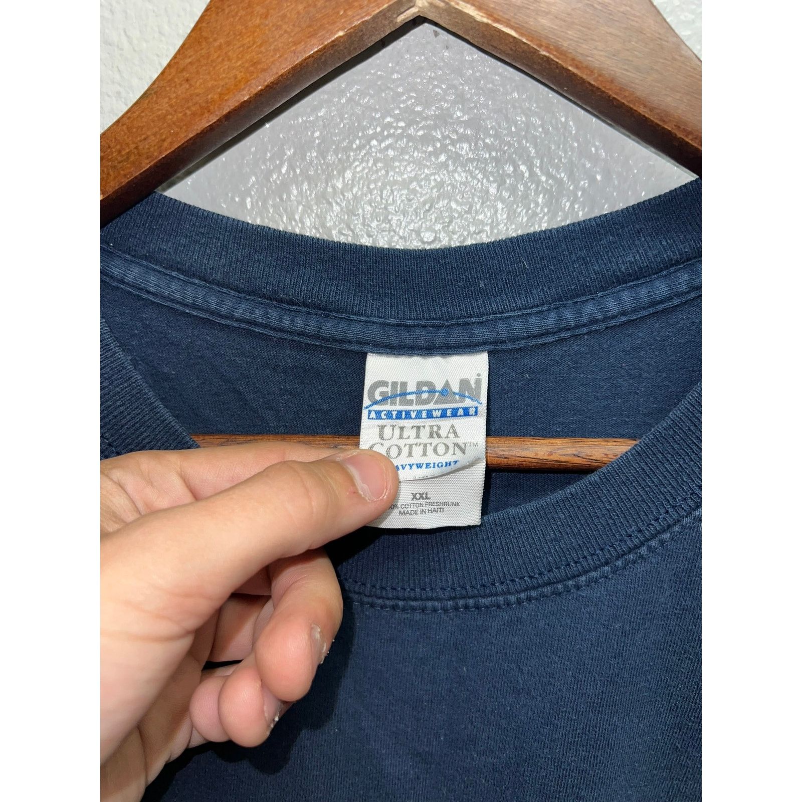 Gildan Vintage Firefighter Shirt I Save Lives For A Living Blue Tee Size US XXL / EU 58 / 5 - 4 Thumbnail