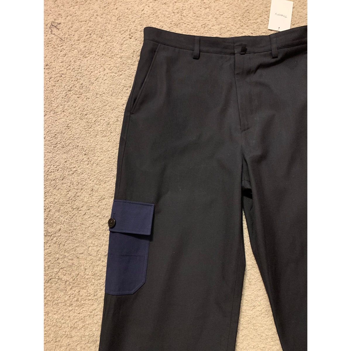 Theory THEORY PROJECT NAVY WIDE LEG CARGO PANTS Size US 32 / EU 48 - 3 Thumbnail
