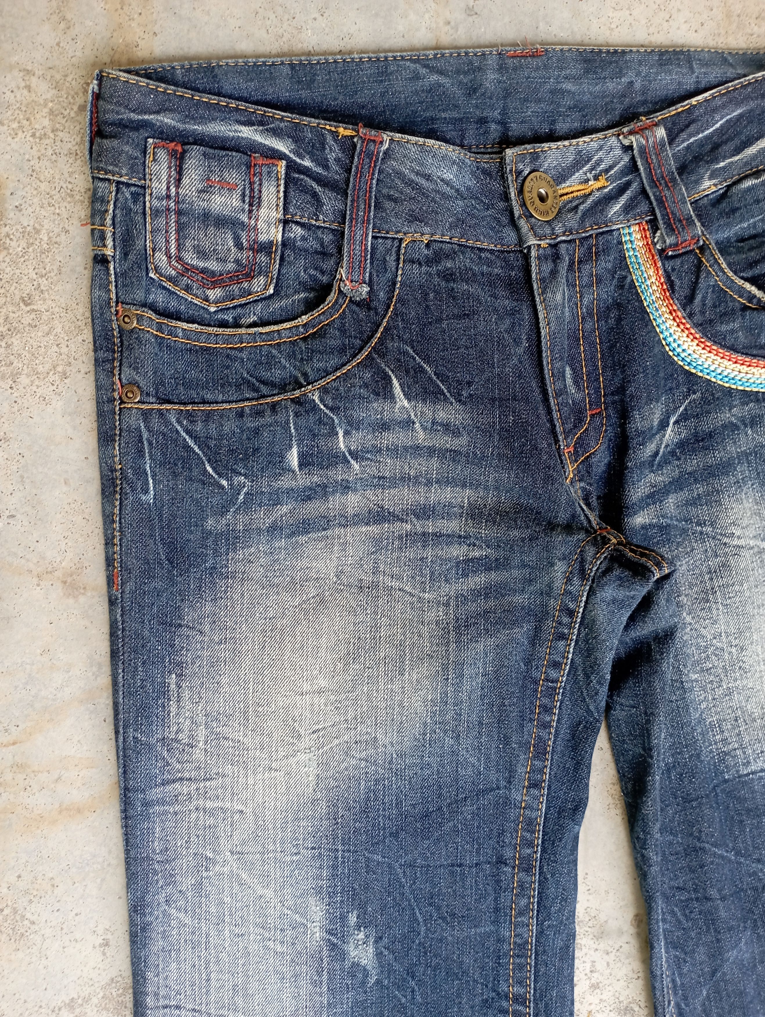 Tornado Mart Super Flare Jeans Japan lightning Wash Baggy Flare Jeans Size US 30 / EU 46 - 8 Thumbnail