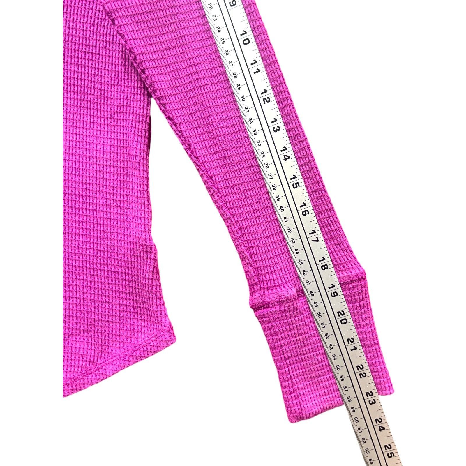 Other Knox Rose - Women's Long Sleeve Notch Neck Thermal Top - Pur Size M / US 6-8 / IT 42-44 - 9 Thumbnail