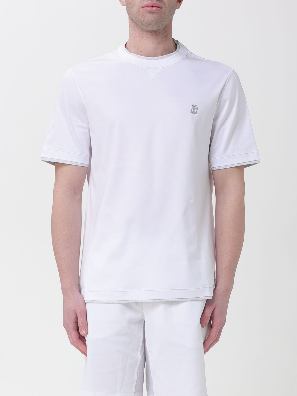 Brunello Cucinelli Brunello Cucinelli T-Shirt Men White Size US XS / EU 42 / 0 - 1 Thumbnail