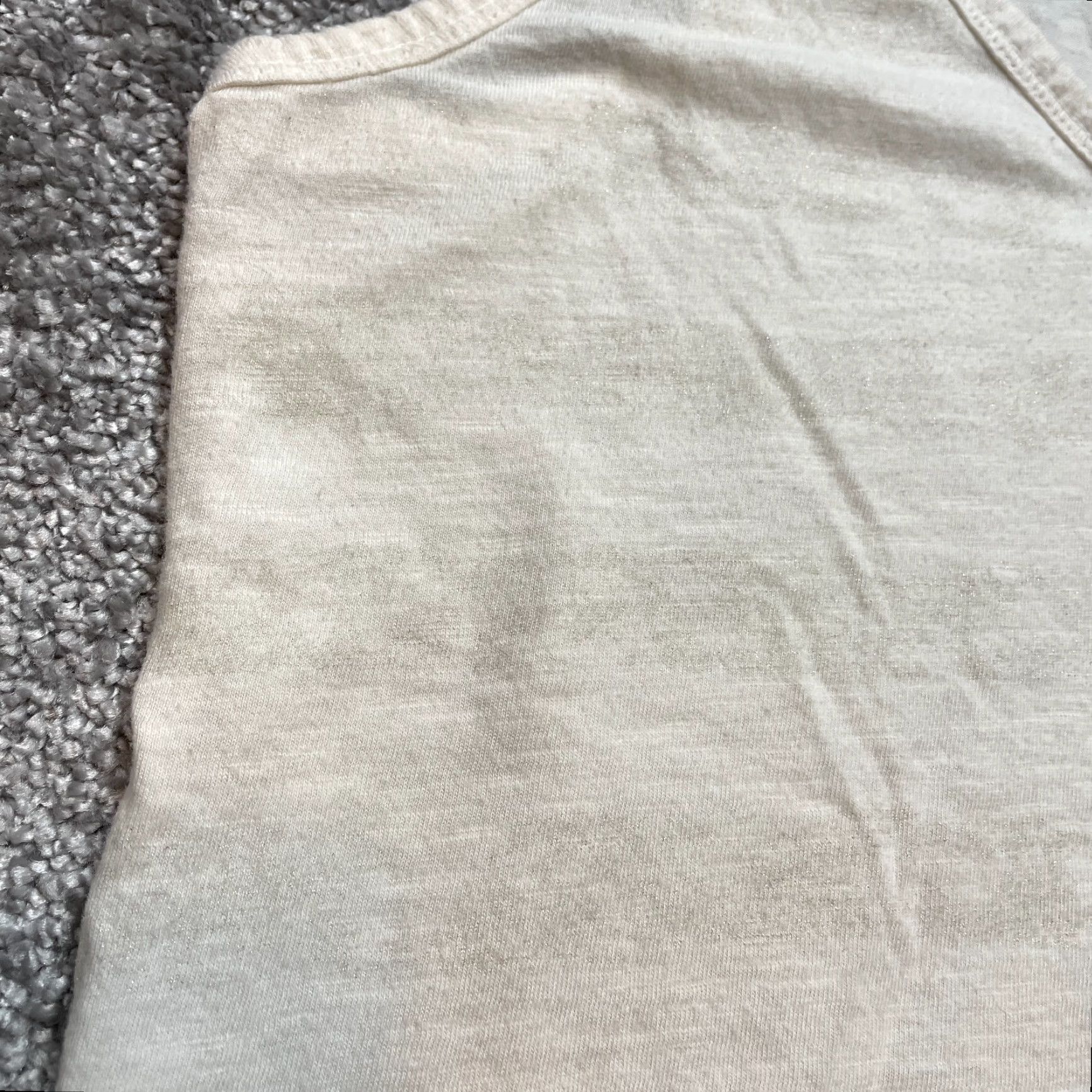 Banana Republic Banana Republic Tank Top Shirt Womens XS Beige Shiny Glitter Striped V Neck Soft Size XS / US 0-2 / IT 36-38 - 4 Thumbnail