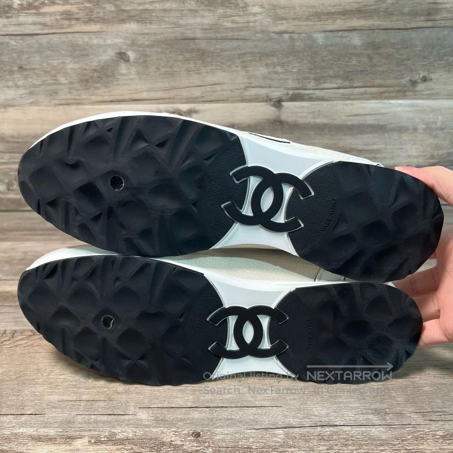 Chanel CHANEL 25P Men's White Leather Trainers. Size US 10 / EU 43 - 6 Thumbnail
