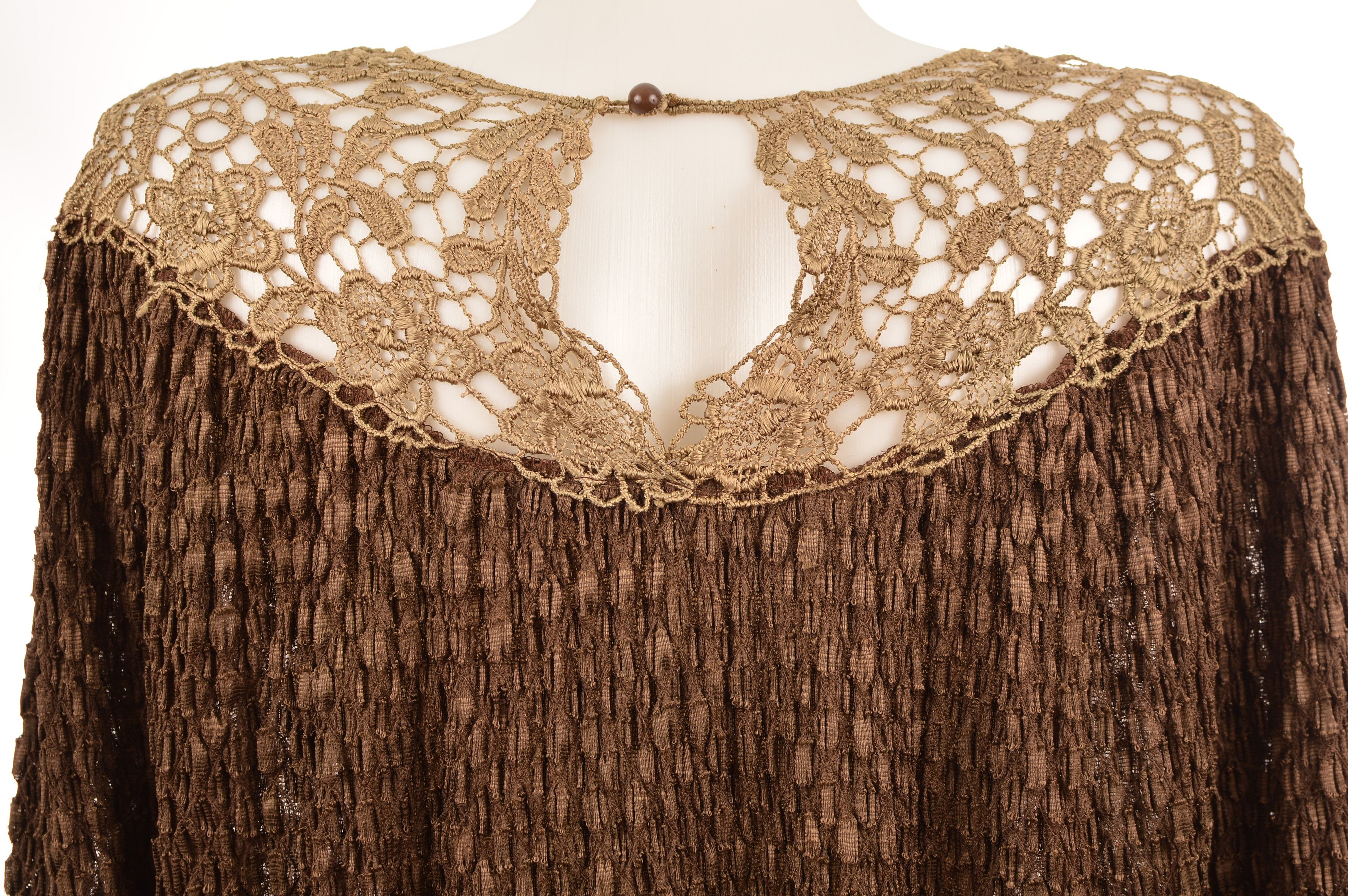 Designer G. Barhel Paris Vintage Polyamide Top Blouse Size ONE SIZE - 5 Thumbnail