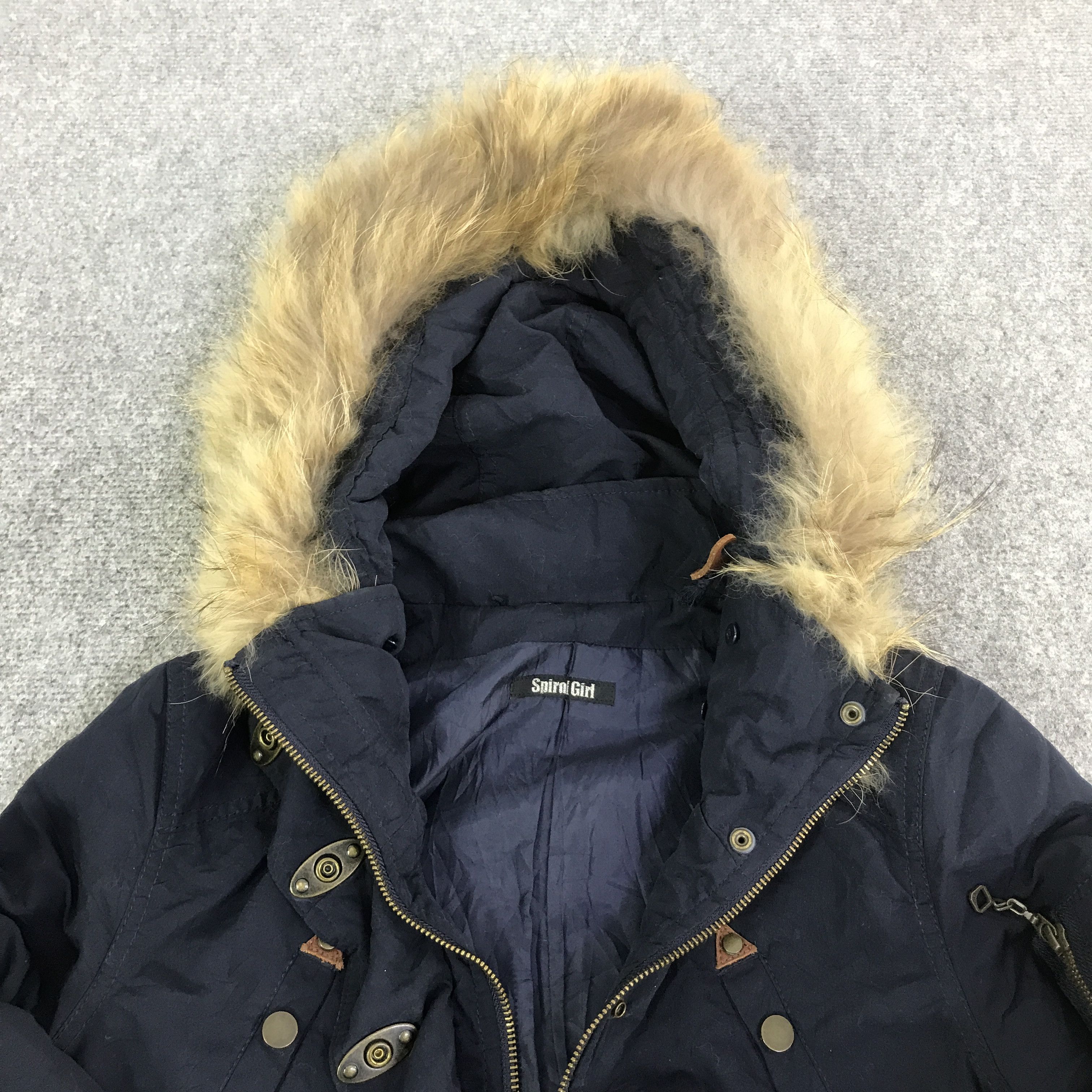 Japanese Brand SPIRAL GIRL WINTER STYLE FUR HOODIE JACKET K122B14 Size M / US 6-8 / IT 42-44 - 8 Thumbnail