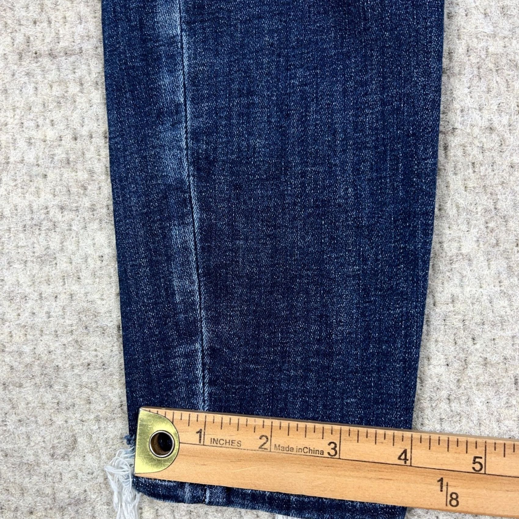 American Eagle Outfitters American Eagle Jeans Women 00 Short Hi High Rise Jegging Dark Denim Ripped Holes Size 24" / US 00 / IT 34 - 7 Thumbnail
