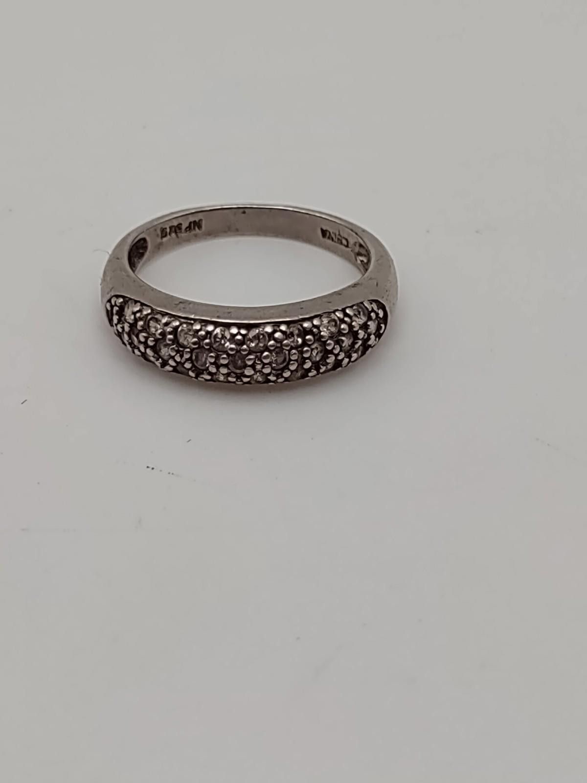 The Unbranded Brand Sterling Silver 925 CZ Pave Band Ring Size 8 Size ONE SIZE - 1 Thumbnail