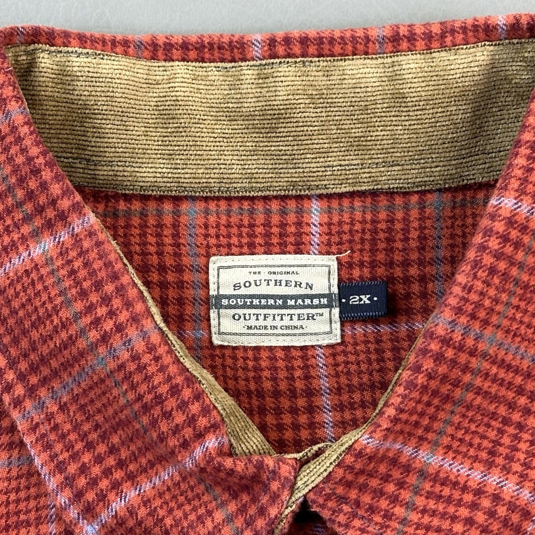 Vintage Southern Marsh Shirt Mens 2XL Plaid Flannel Long Sleeve Button Down Preppy Shirt Size US XXL / EU 58 / 5 - 6 Thumbnail
