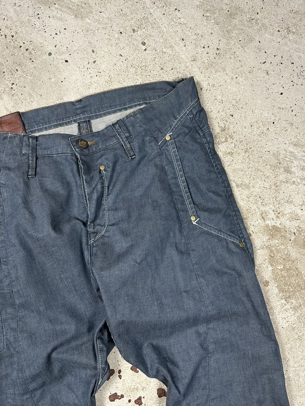 Lee × Vintage Vintage Y2K Lee Works of Denim Navy Denim Pants Jeans Size US 32 / EU 48 - 6 Thumbnail
