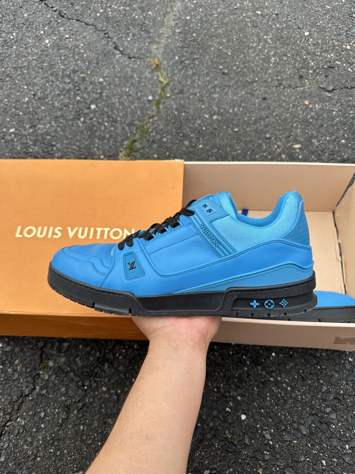 Louis Vuitton Louis Vuitton trainer black/Blue Size US 13 / EU 46 - 10 Thumbnail