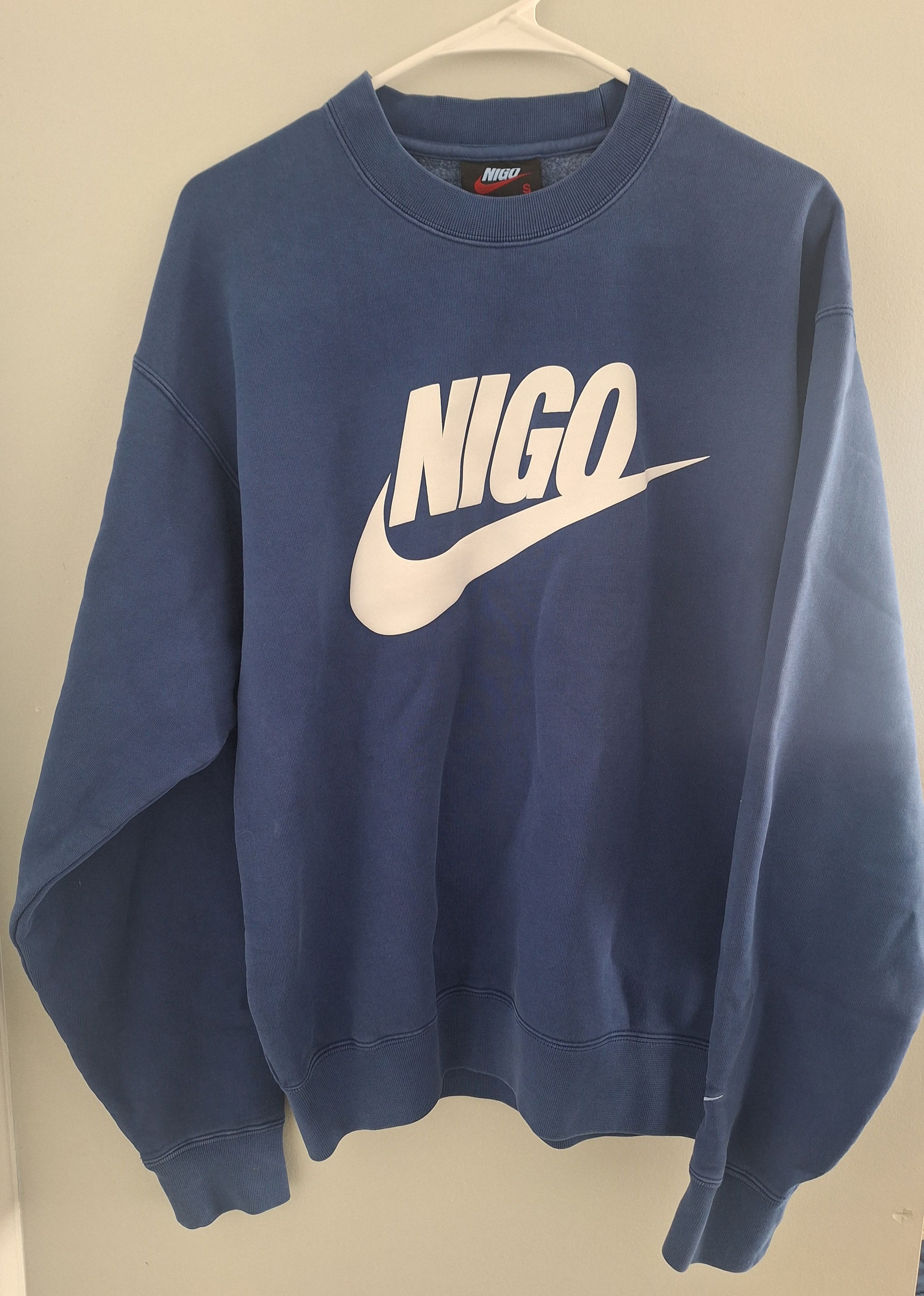 Nike × Stussy Nike x Stussy Acid Wash Crew Fleece - Blue | Grailed