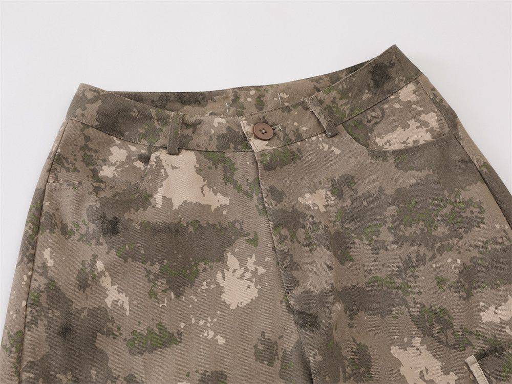 Vintage Men's loose casual straight retro camouflage work trousers Size US 32 / EU 48 - 3 Thumbnail