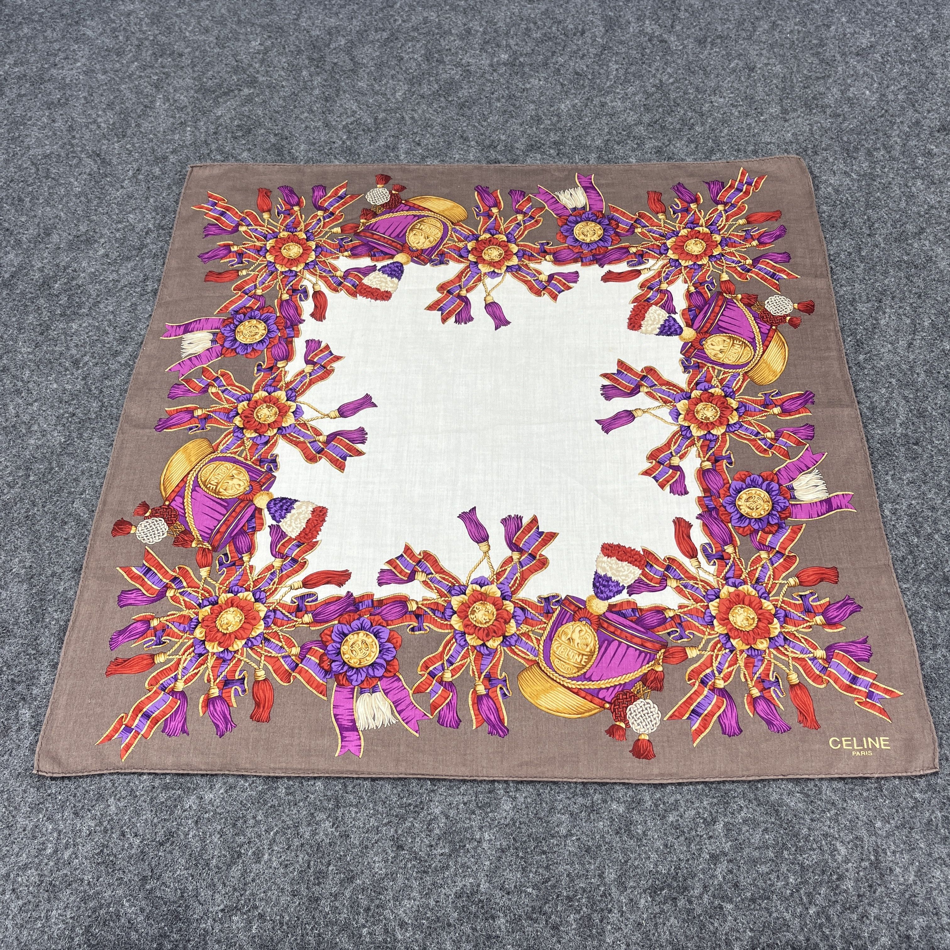 Vintage Celine Handkerchief / Bandana / Neckerchief B113 Size ONE SIZE - 1 Thumbnail