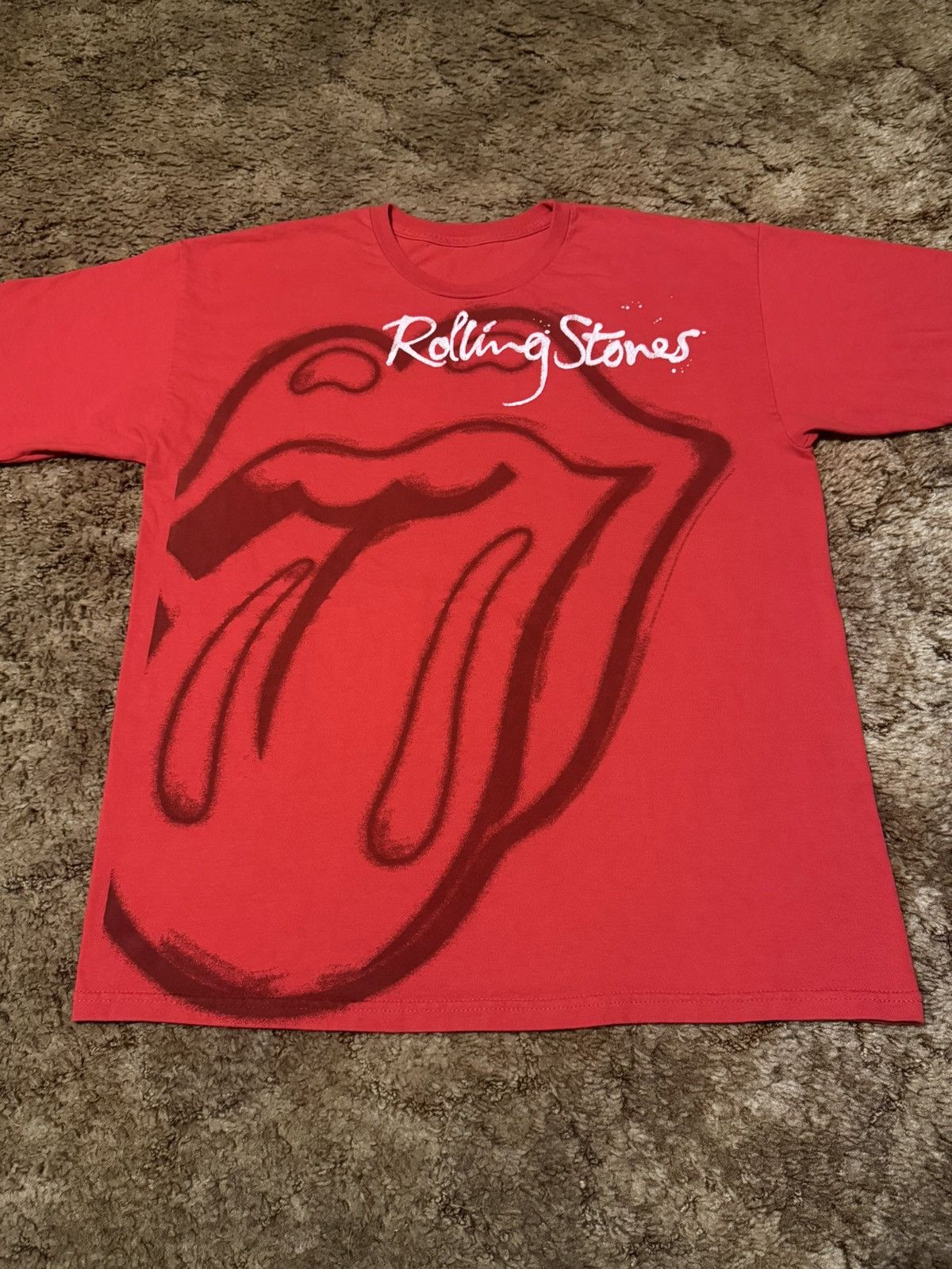 Band Tees Vintage Rolling Stones Tongue T-Shirt Tee Red XLarge Size US XL / EU 56 / 4 - 2 Thumbnail