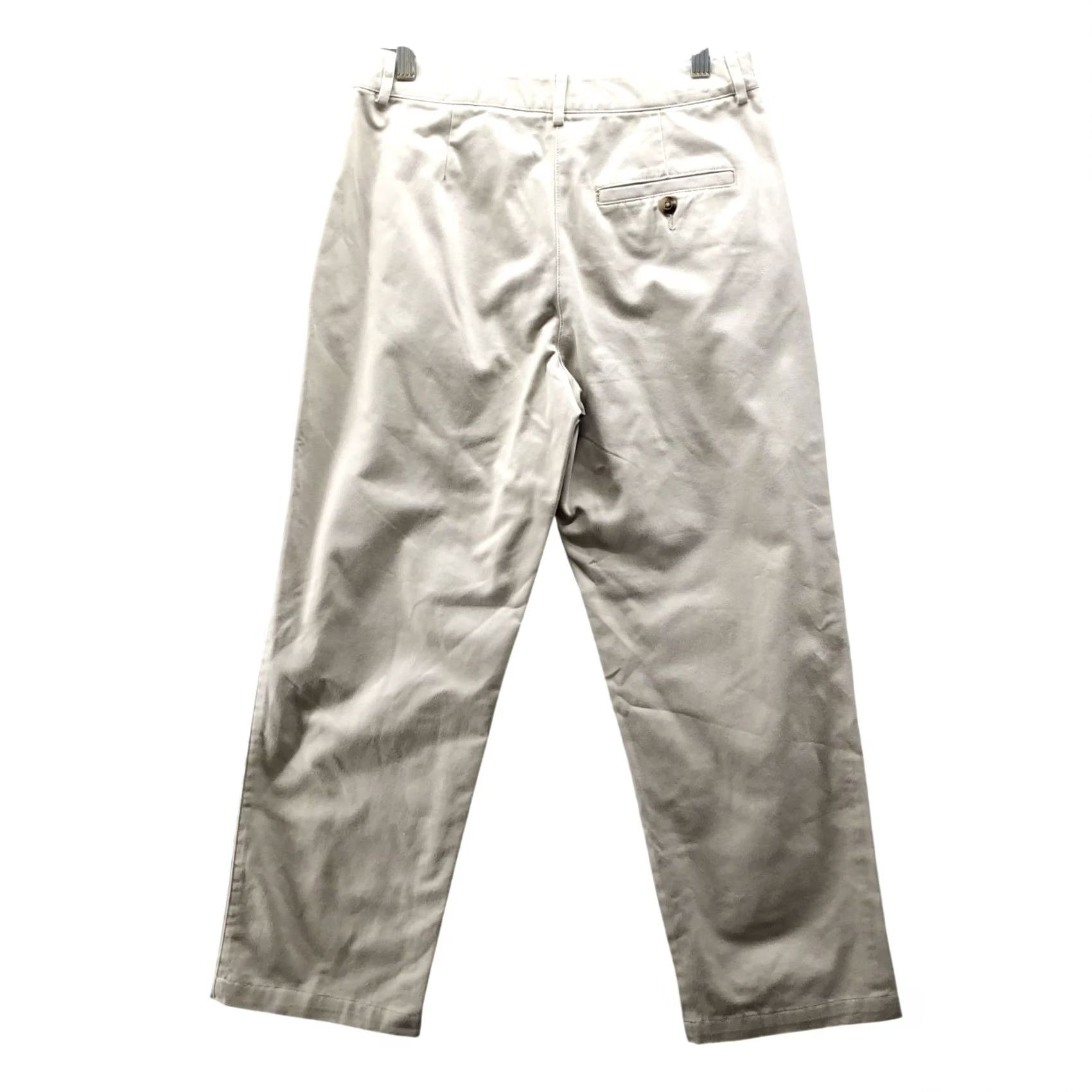 Vintage L.L. Bean Wrinkle Free Bayside Pants Cotton Classic Fit Beige Womens 4P Size 27" / US 4 / IT 40 - 2 Thumbnail