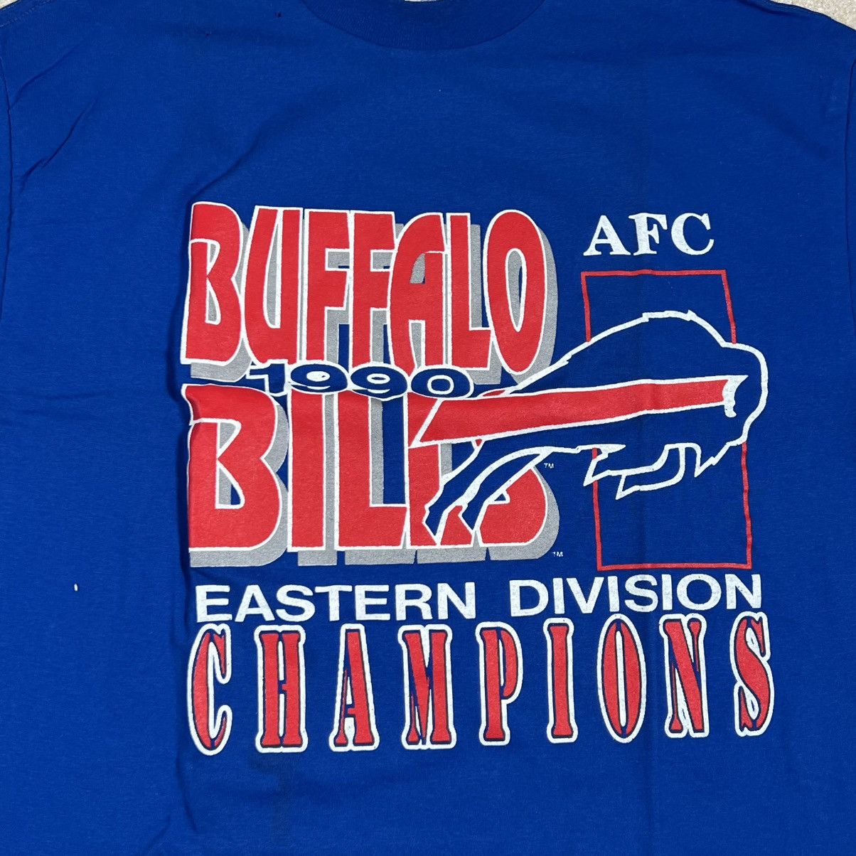 Trench USA Vtg Trench Buffalo Bills 1990 AFC Championship Tshirt Sz XL Size US XL / EU 56 / 4 - 2 Thumbnail