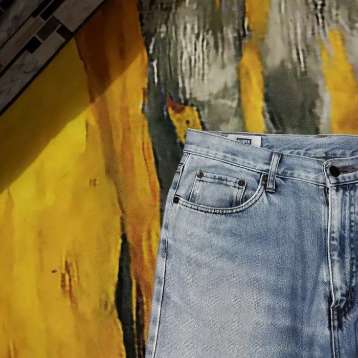 Edwin × Vintage EDWIN VINTAGE DISTRESSED LIGHT BLUE JEANS PANTS Size US 33 - 4 Thumbnail