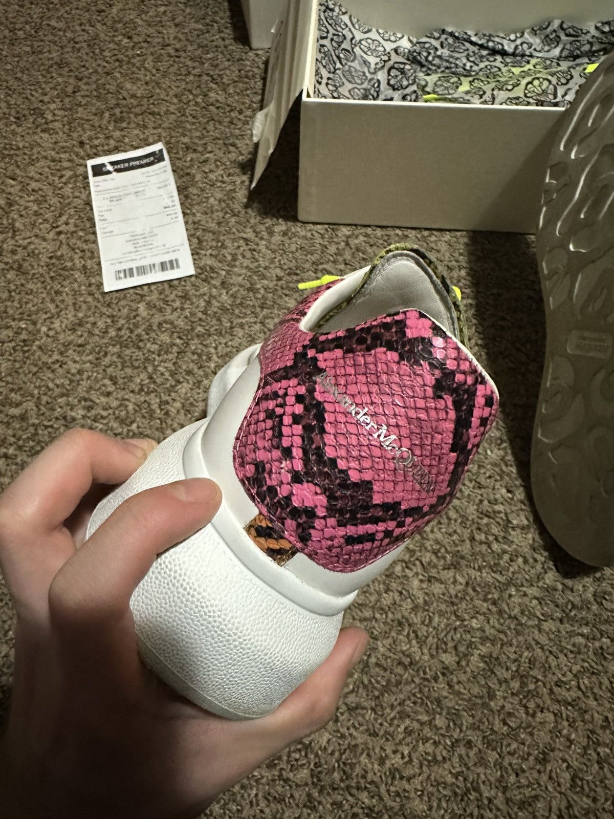 McQ Alexander McQueen Alexander Mcqueen Oversized Sneaker ‘White Multi Snakeskin Size US 11 / EU 44 - 6 Thumbnail