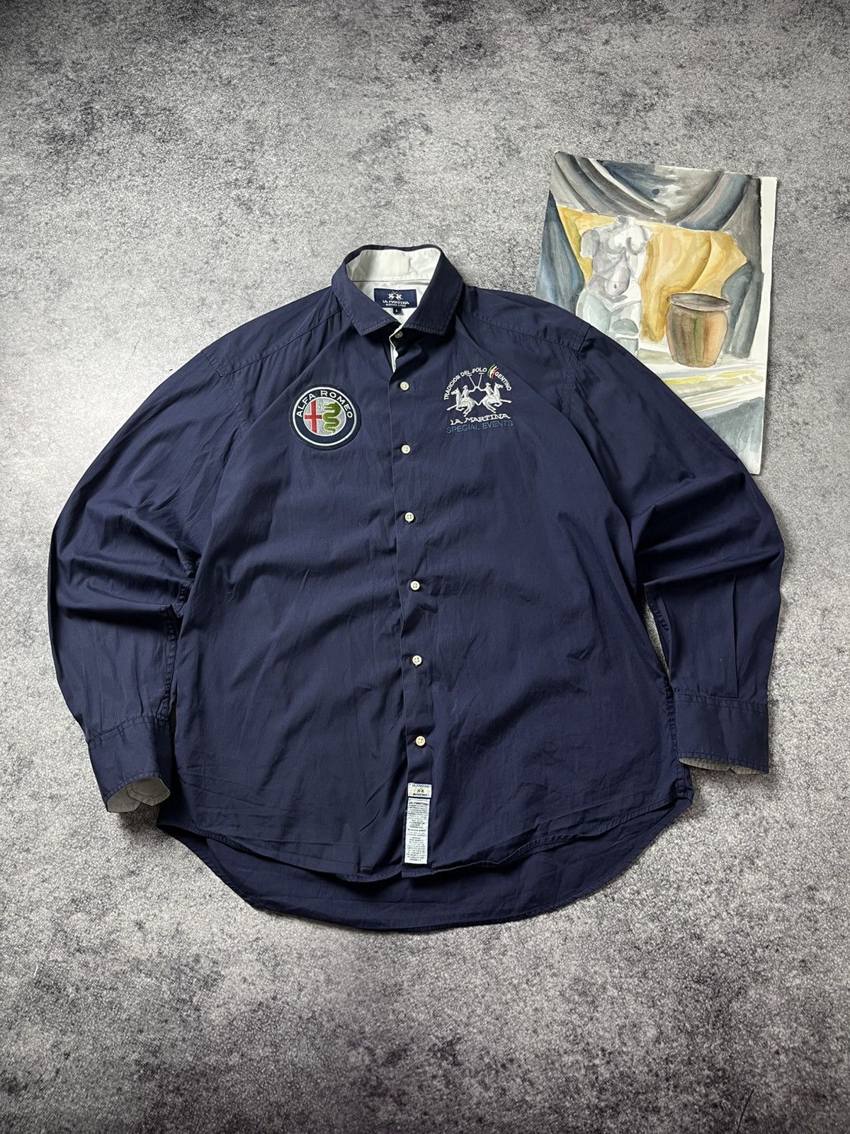 La Martina 🔥00'S RALPH LAUREN VIBE LA MARTINA POLO T SHIRT ALPHA ROMEO Size US L / EU 52-54 / 3 - 3 Thumbnail