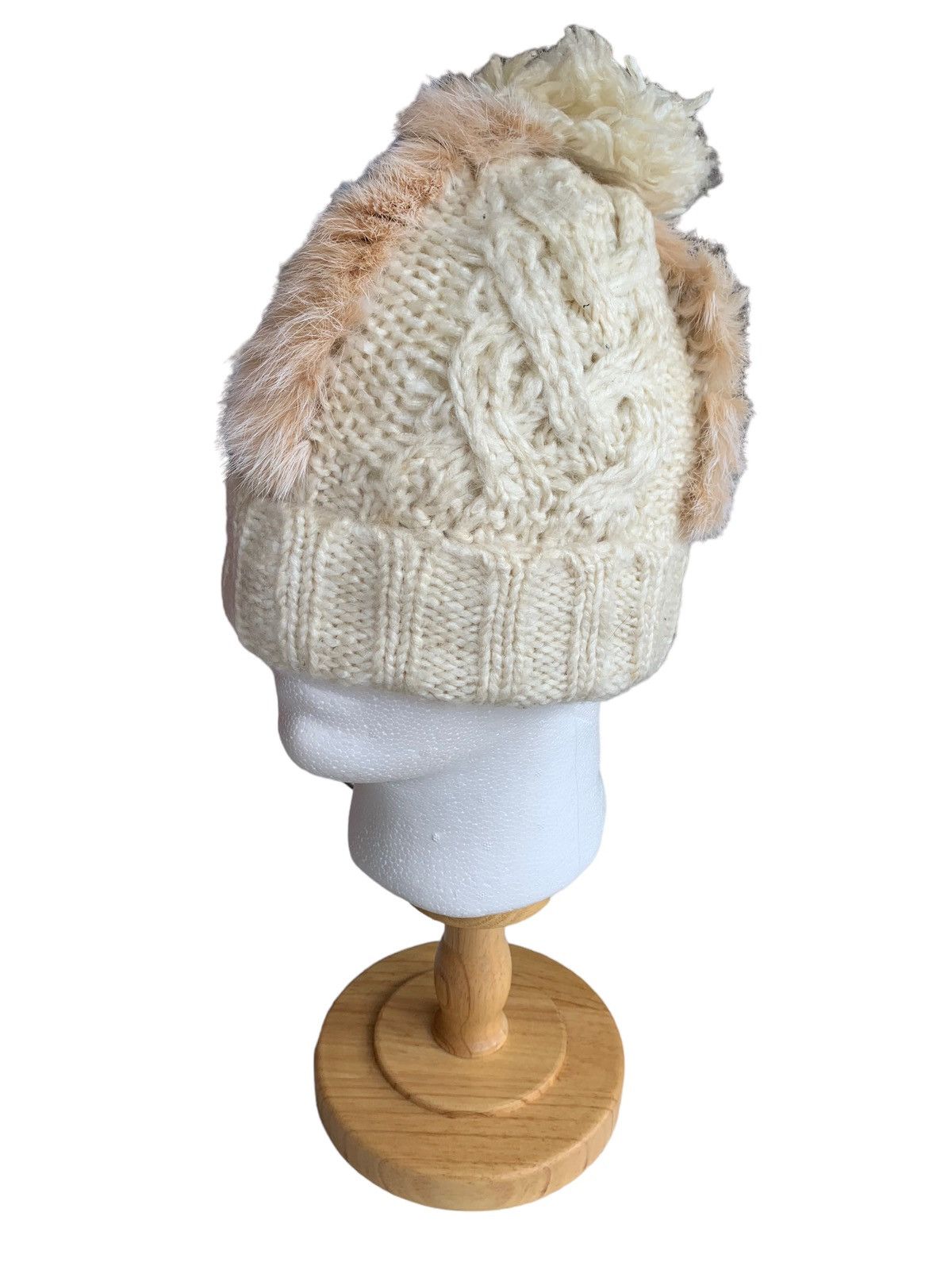14th Addiction × Hysteric Glamour × Japanese Brand Punk Bondage Mohawk Style Mohair Fur Knitted Beanie Hat Size ONE SIZE - 4 Thumbnail
