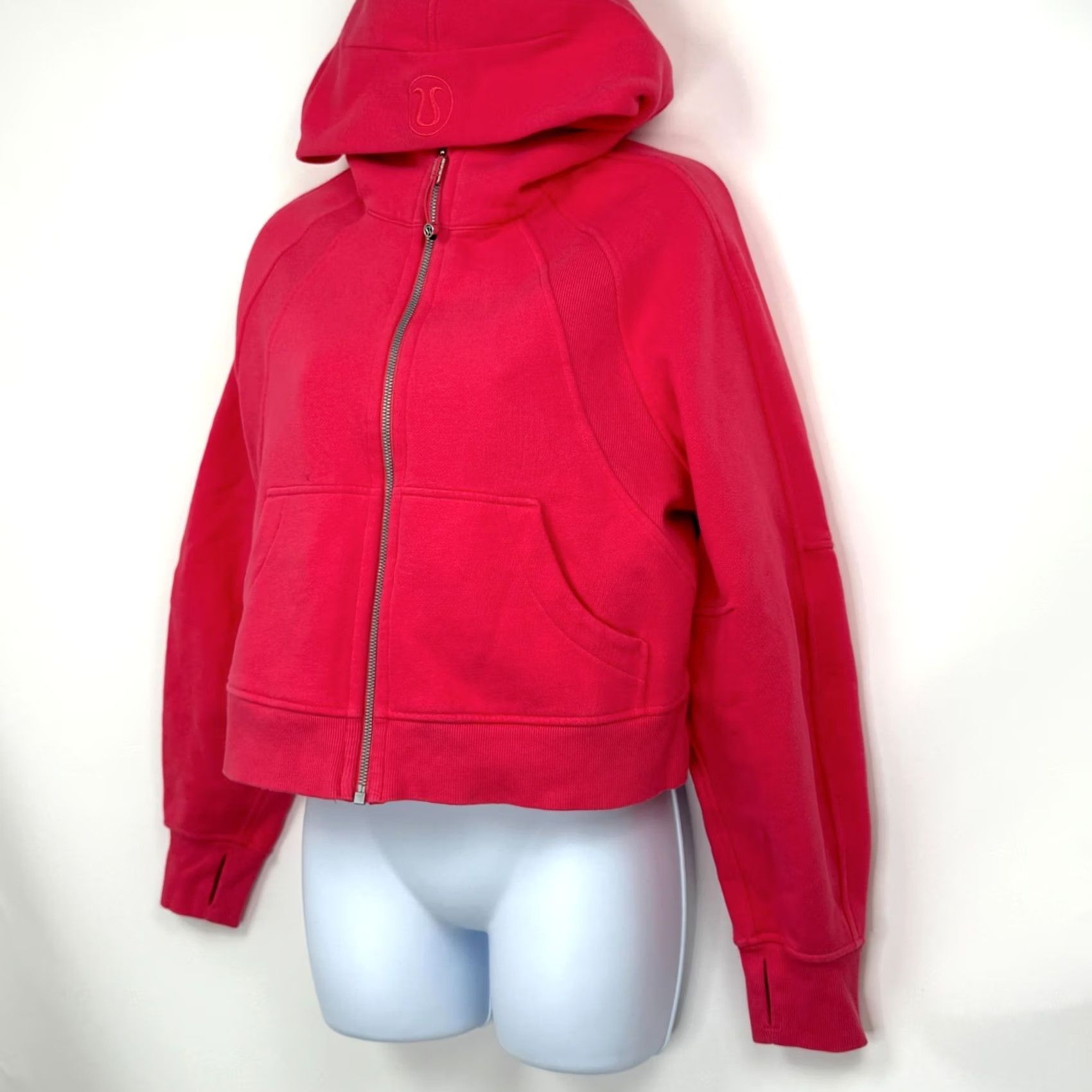 Lululemon VINTAGE Lululemon Womens XS/S Scuba Hoodie Oversized Cropped Full Zip Hot Pink Size XS / US 0-2 / IT 36-38 - 5 Thumbnail